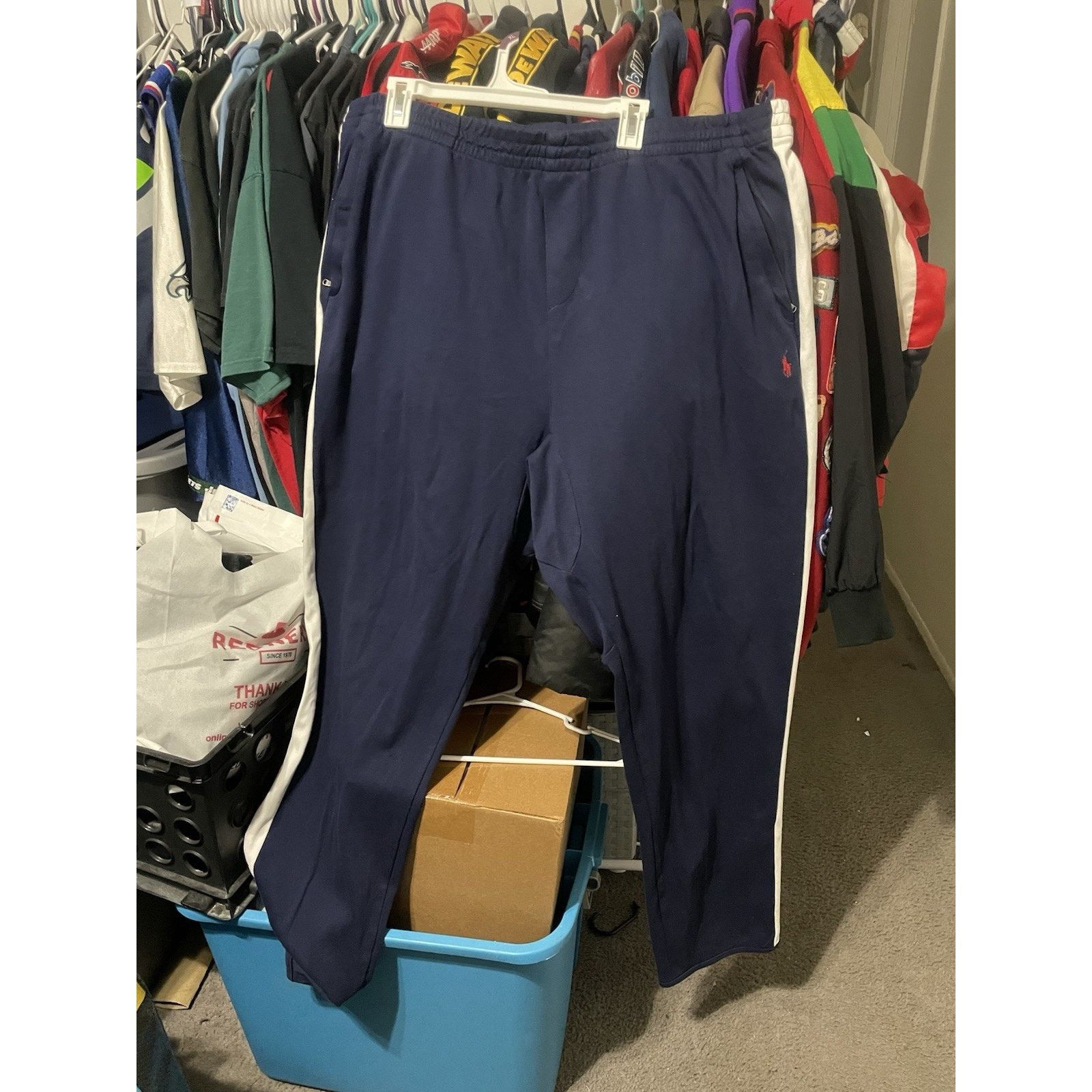 Polo Ralph Lauren Size 3XLT- Polo Ralph Lauren Racing Stripe Sweatpants Blue Size US 44 / EU 60 - 1 Thumbnail