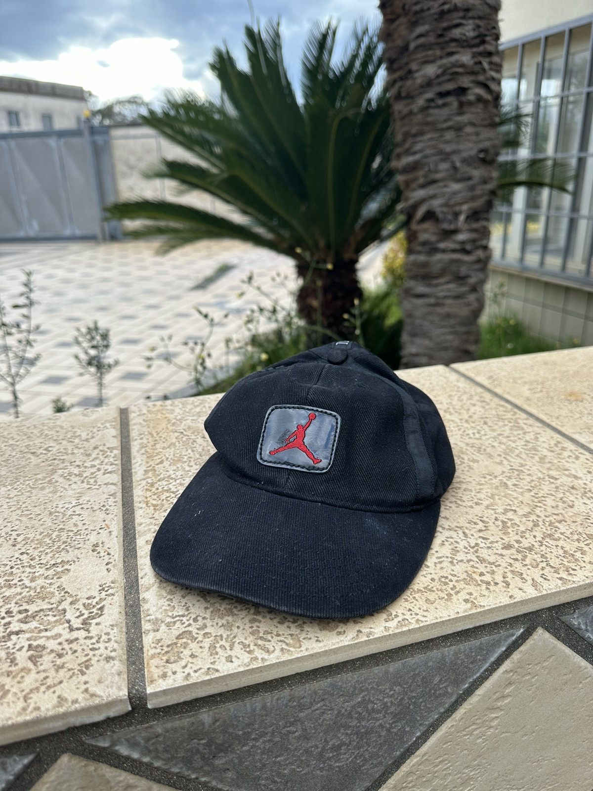 JORDAN 6-panel cap, one size fits all polyester black type Vintage Second Hand
