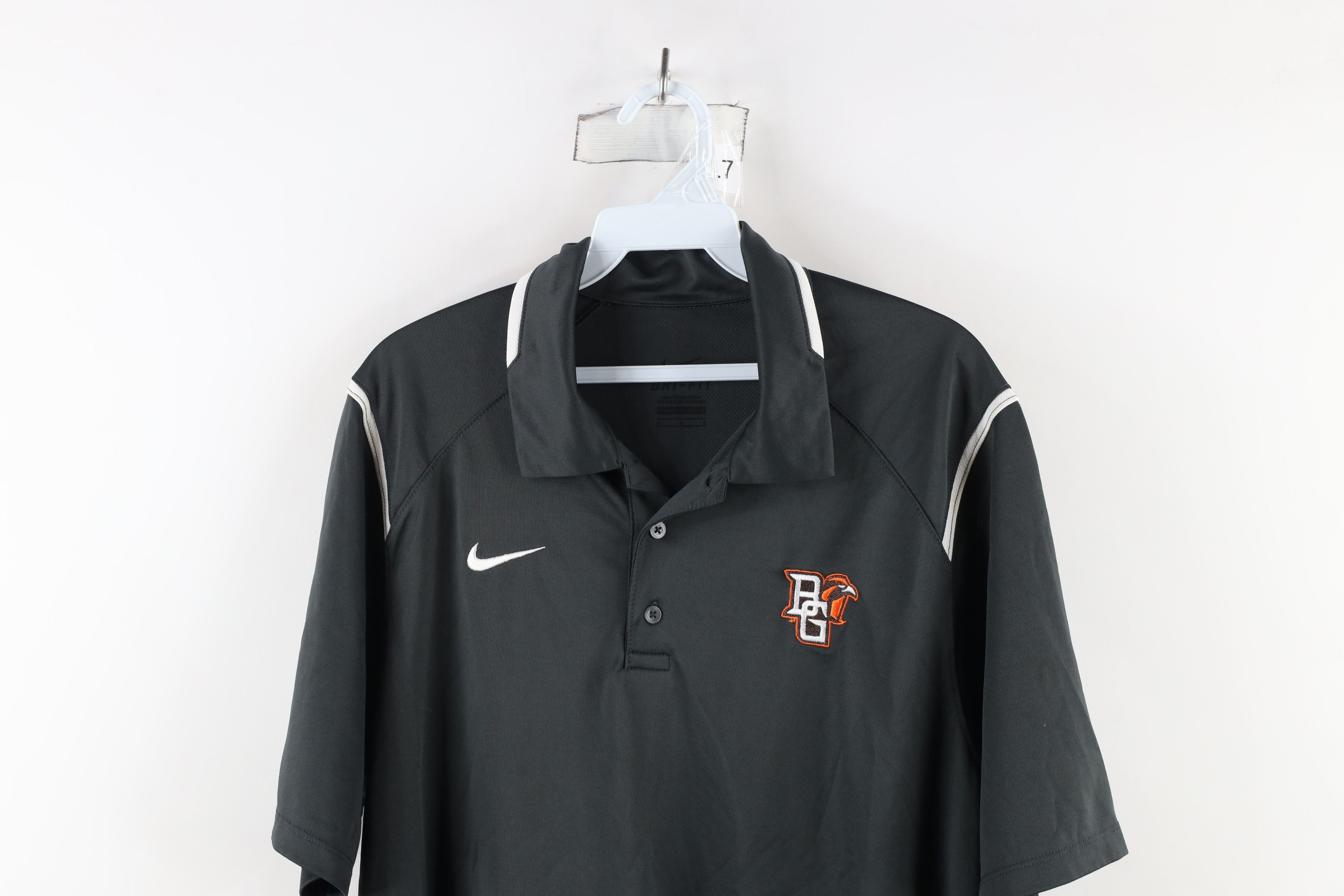 Nike × Vintage Nike Bowling Green State University Football Polo Gray Size US M / EU 48-50 / 2 - 2 Thumbnail
