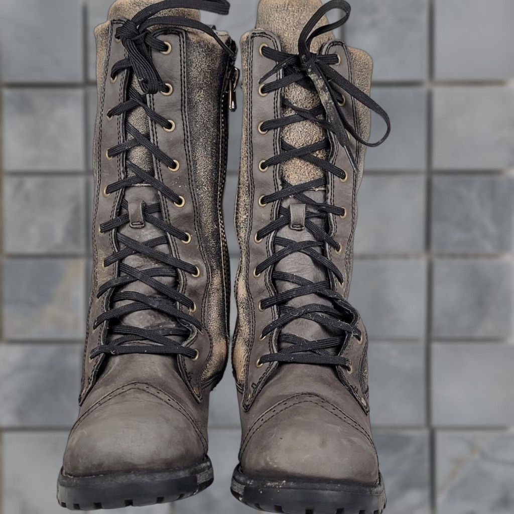 Vintage Woolrich Santa Fe Boots Womens 7.5 Leather Brown Side Zip Wool Lined Desert Casual Boots Womens Size US 6 / IT 36 - 1 Thumbnail