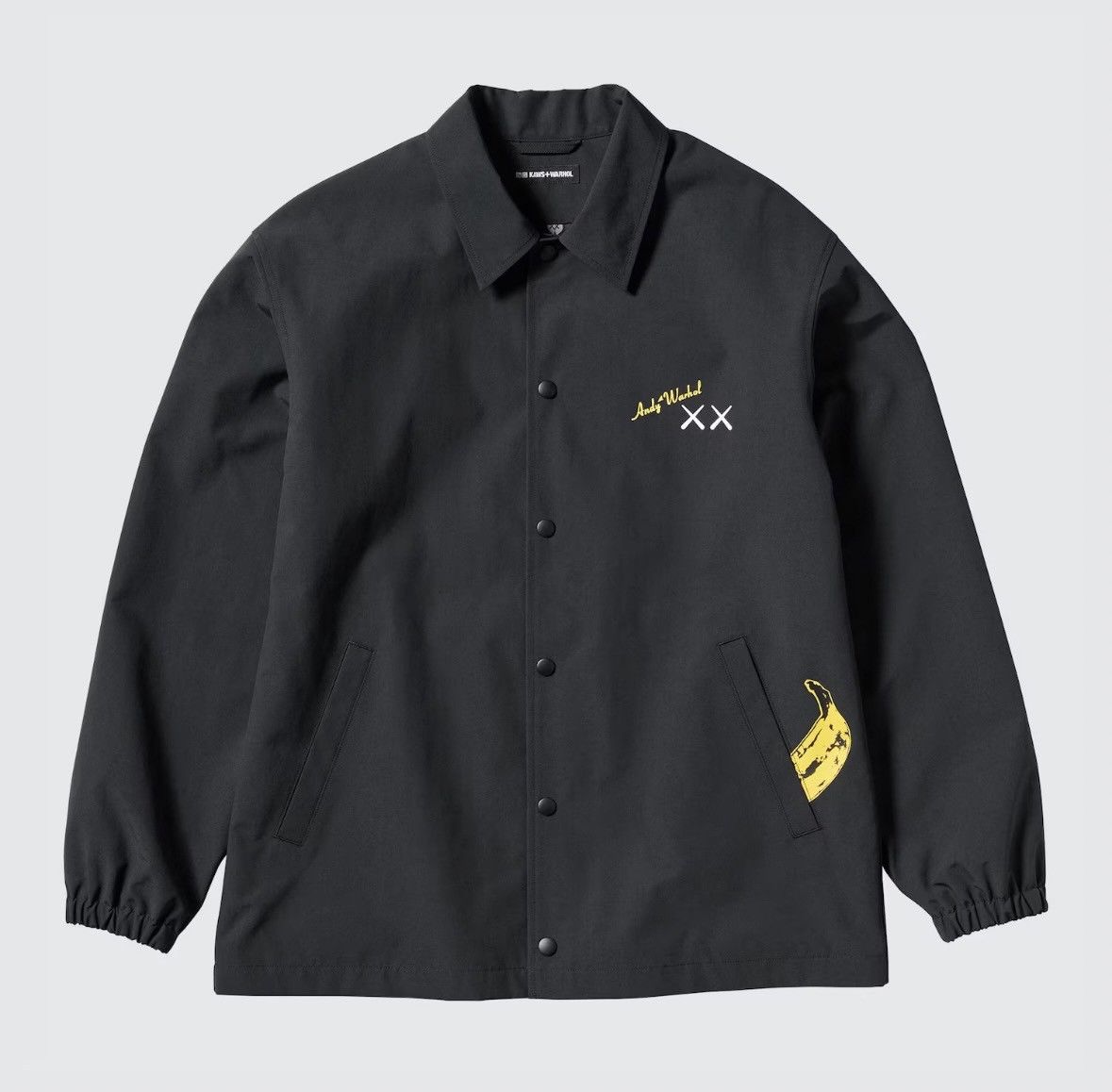 Andy Warhol × Kaws × Uniqlo KAWS + Warhol Coach Jacket Black Size US L / EU 52-54 / 3 - 6 Thumbnail