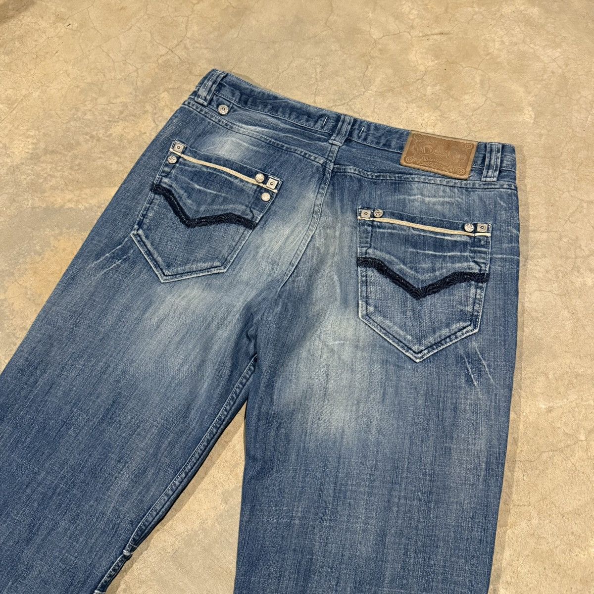 Dolce & Gabbana Vtg 2000s Dolce & Gabbana Faded Baggy Denim Grunge ERD Y2K Size US 34 / EU 50 - 12 Thumbnail