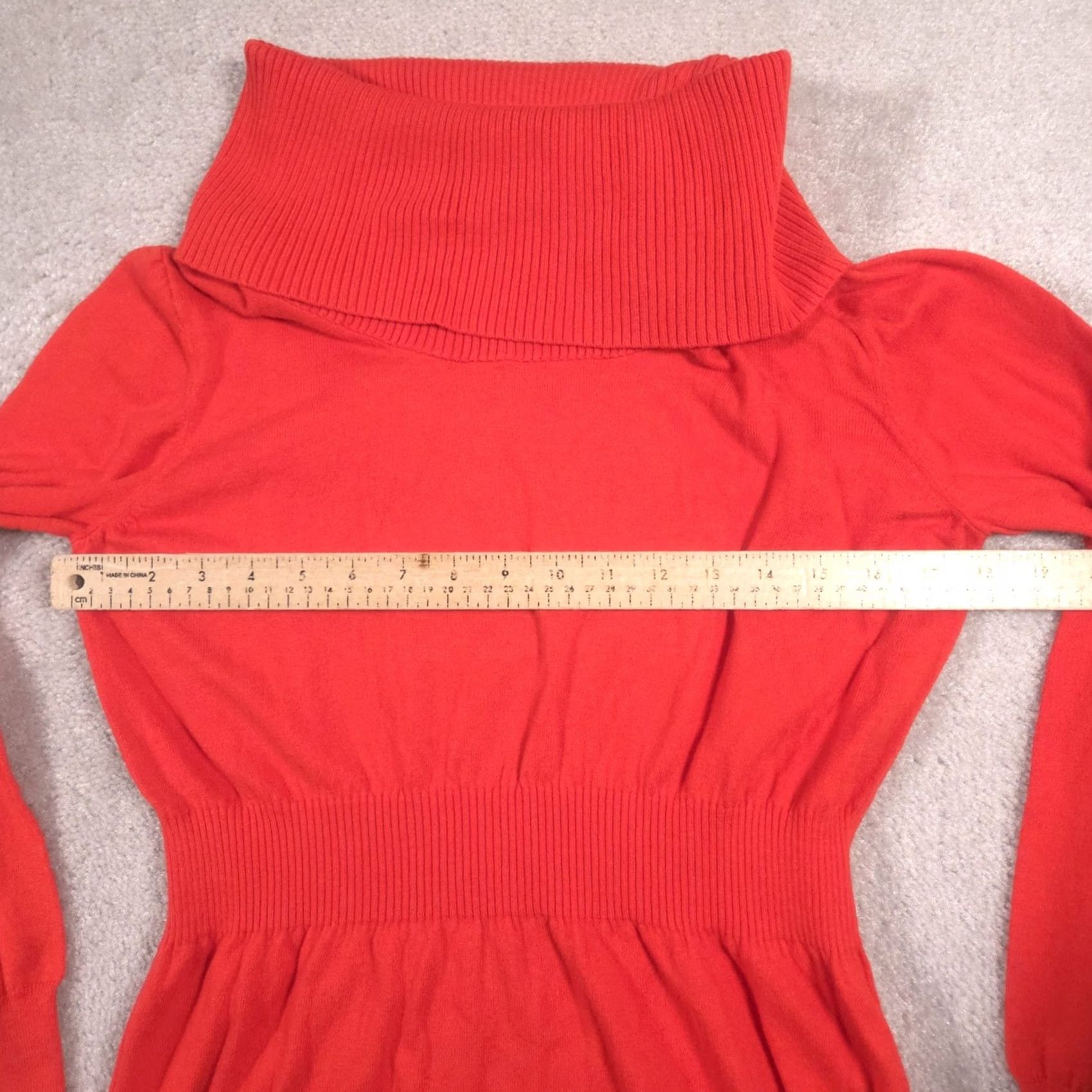 Old Navy Old Navy Knit Turtleneck Sweater Dress Womens Large Orange Long Sleeve Size L / US 10 / IT 46 - 5 Thumbnail