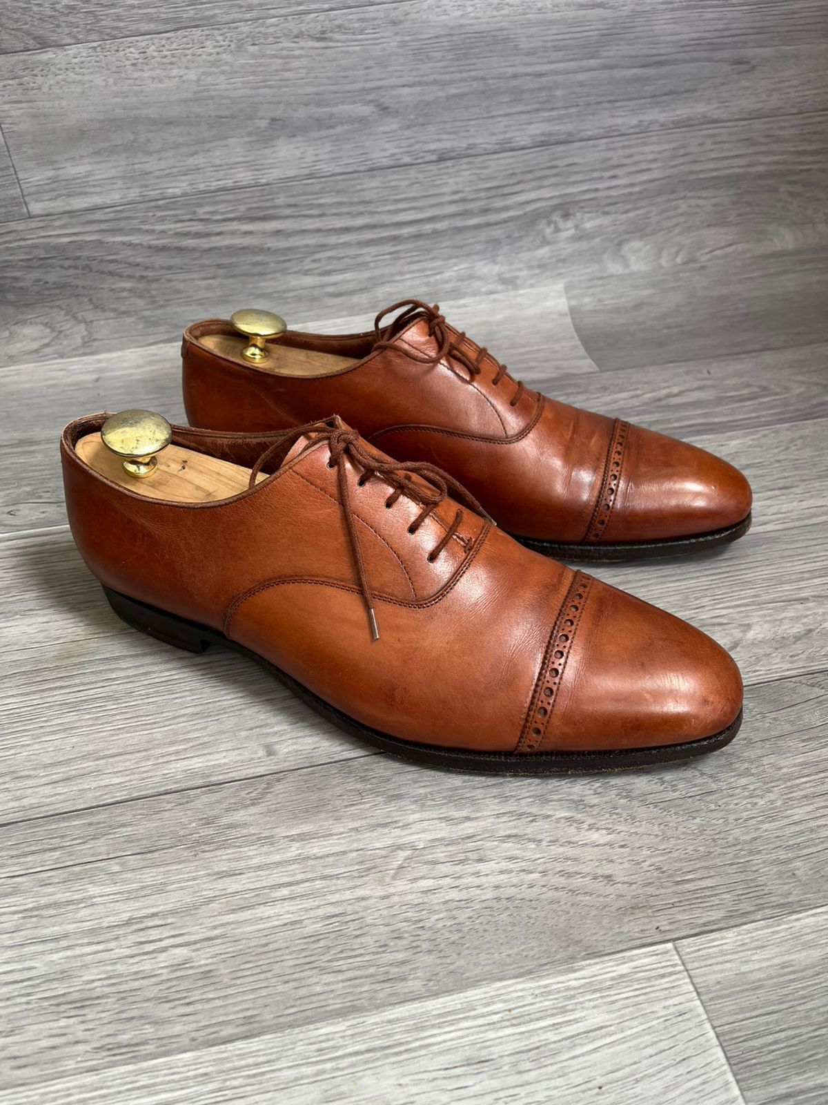 Crockett & Jones Crockett & Jones Cap Toe Oxford Leather Shoes Size US 10 / EU 43 - 2 Thumbnail