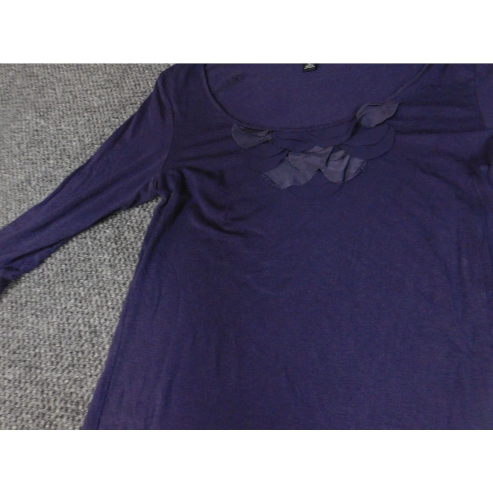 Banana Republic Banana Republic Blouse Womens M Purple Crew Neck Stretch Pullover Casual Regular Modal Spandex Rayon Classic Size M / US 6-8 / IT 42-44 - 4 Thumbnail