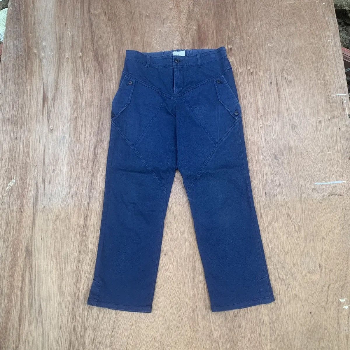 image of Iconic 1 Mile Plantation By Issey Miyake Trousers in Blue, Men's (Size 32)