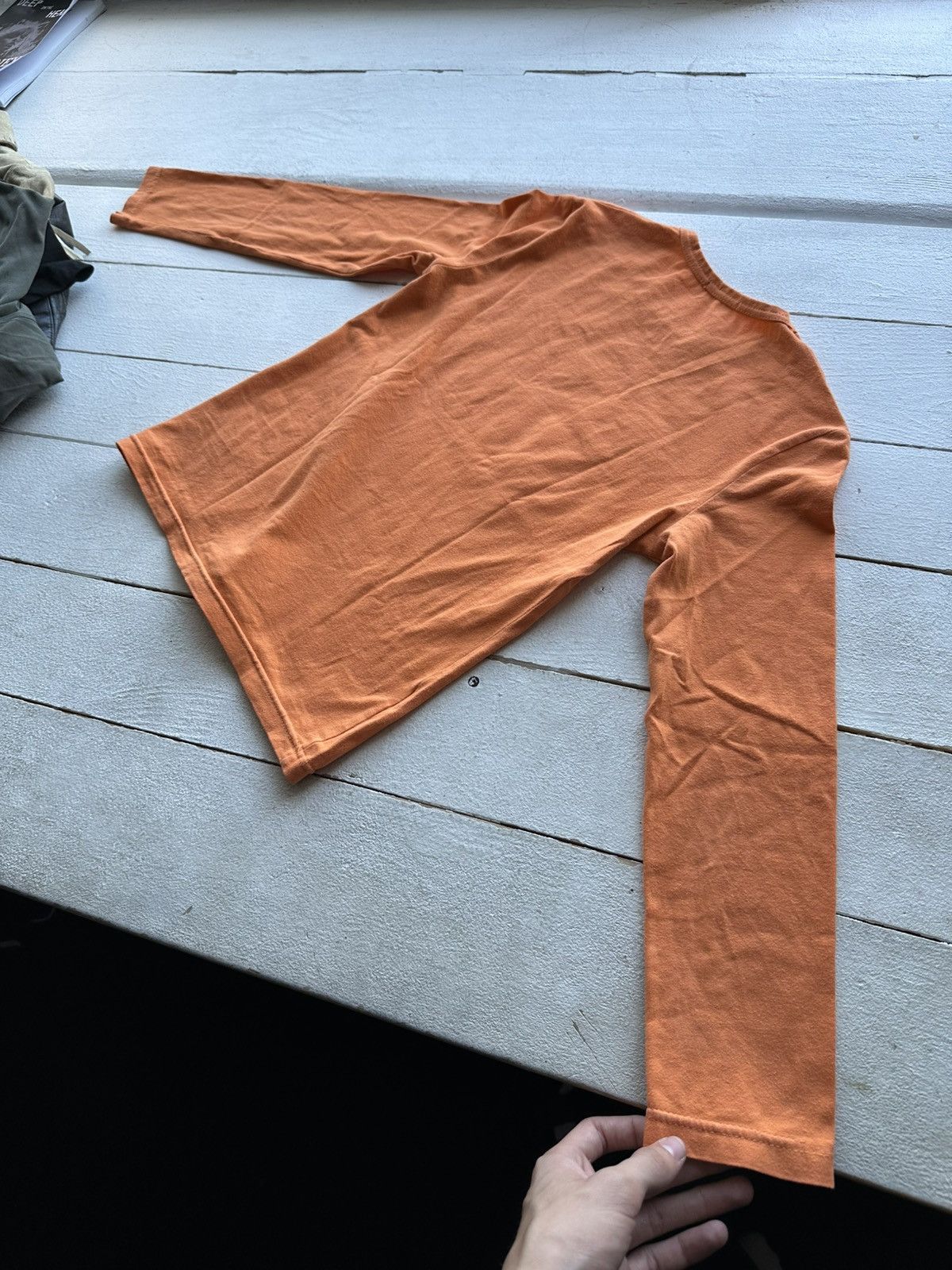 Armani 🚨VNTG Armani BIG SILVER LOGO RARE Y2K LONGSLEEVE Size L / US 10 / IT 46 - 10 Thumbnail
