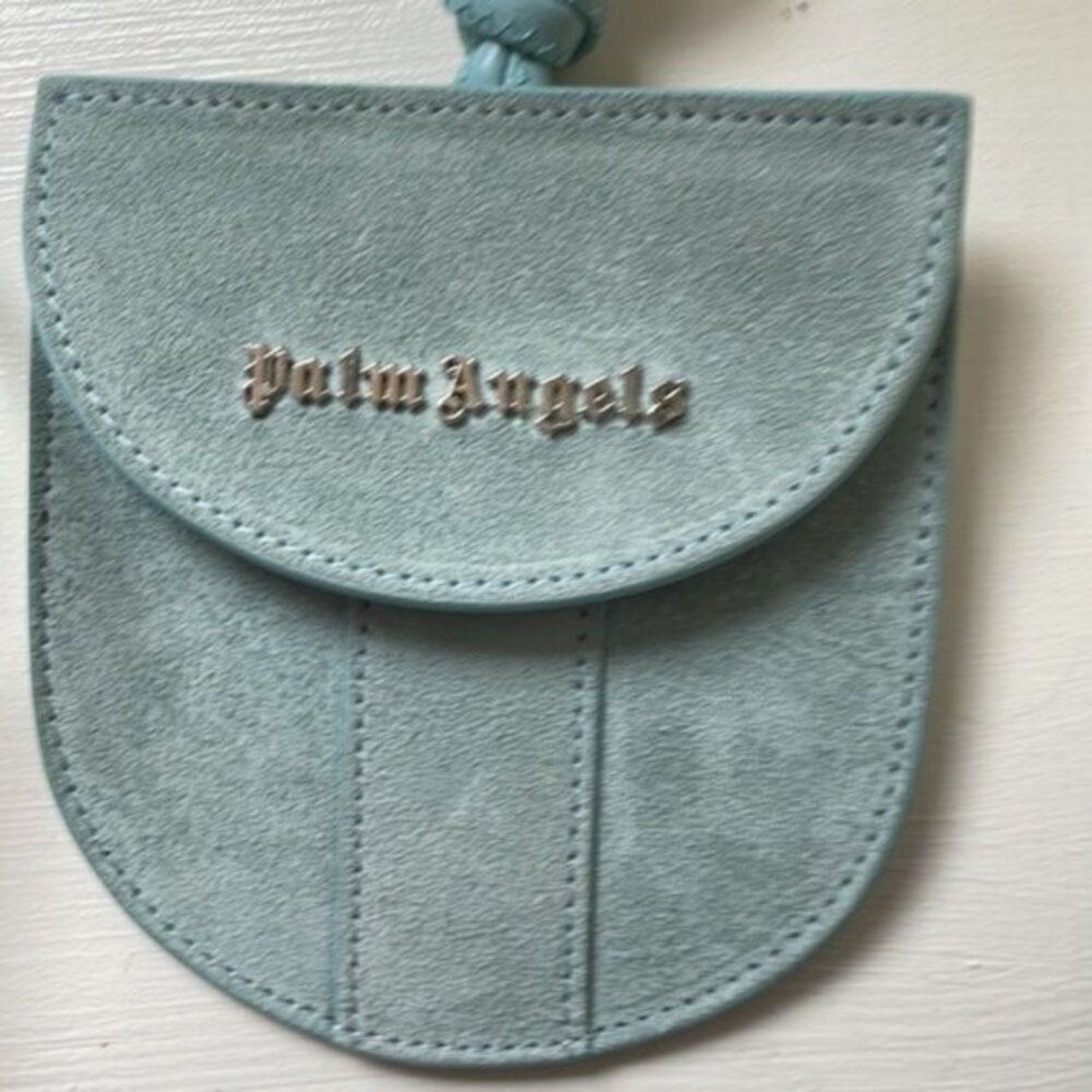Palm Angels Palm Angles small suede cross body bag turquoise Size ONE SIZE - 4 Thumbnail