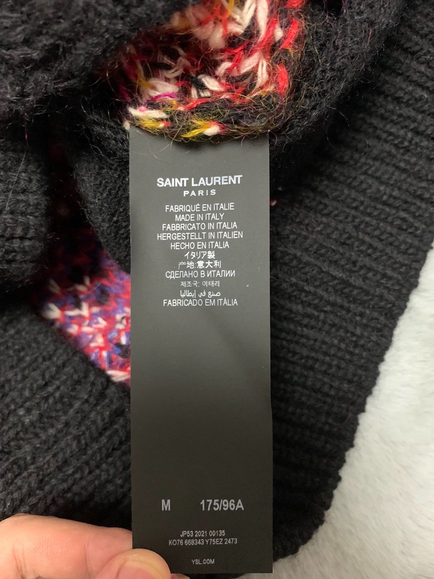 Saint Laurent Paris SLP 21FW Runway colorblocked mohair knit cardigan M Size US M / EU 48-50 / 2 - 4 Thumbnail