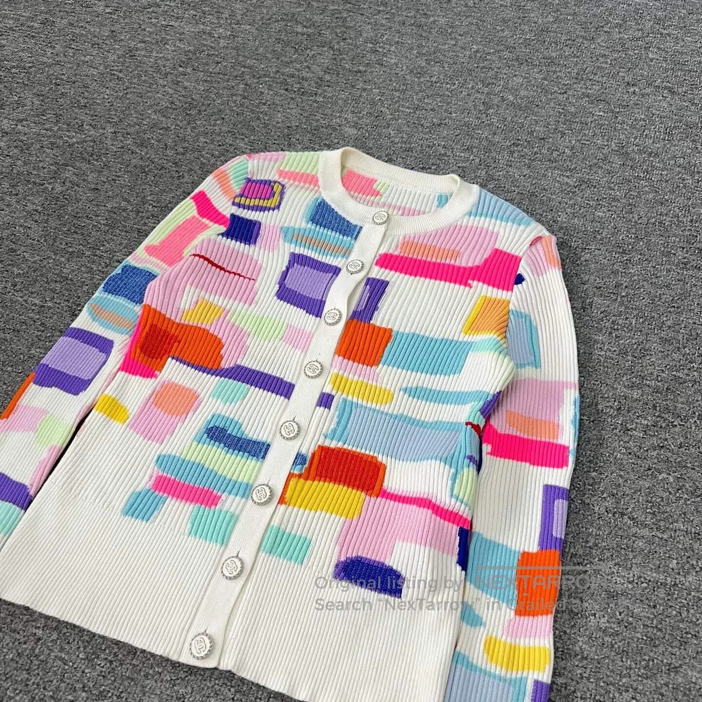 Chanel Chanel Beach Series: Rainbow Knit Cardigan| Size S / US 4 / IT 40 - 3 Thumbnail