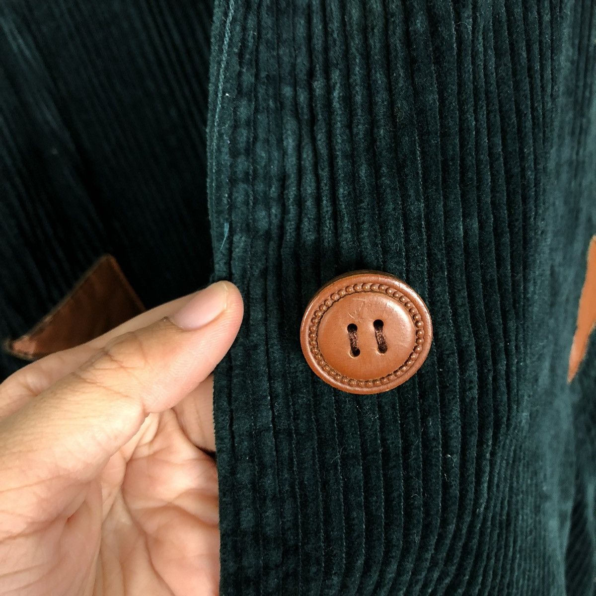 Issey Miyake 🔥VINTAGE 80’s LONG JACKET CORDUROY ISSEY SPORT LEATHER PARTS Size US M / EU 48-50 / 2 - 19 Thumbnail