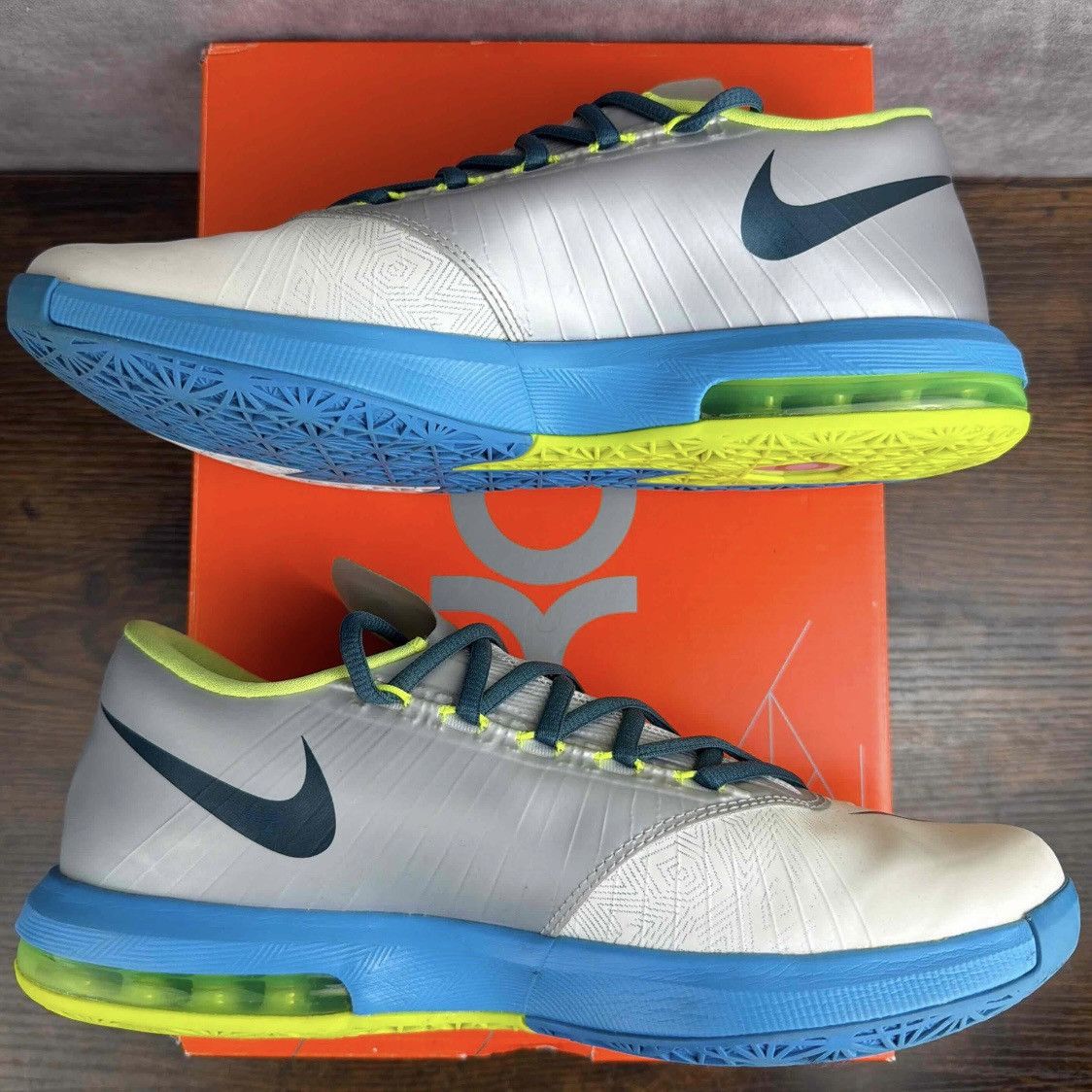 Nike Nike KD 6 Pure Platinum Home II Size 8.5 599424-009 Men’s OG Size US 8.5 / EU 41-42 - 4 Thumbnail