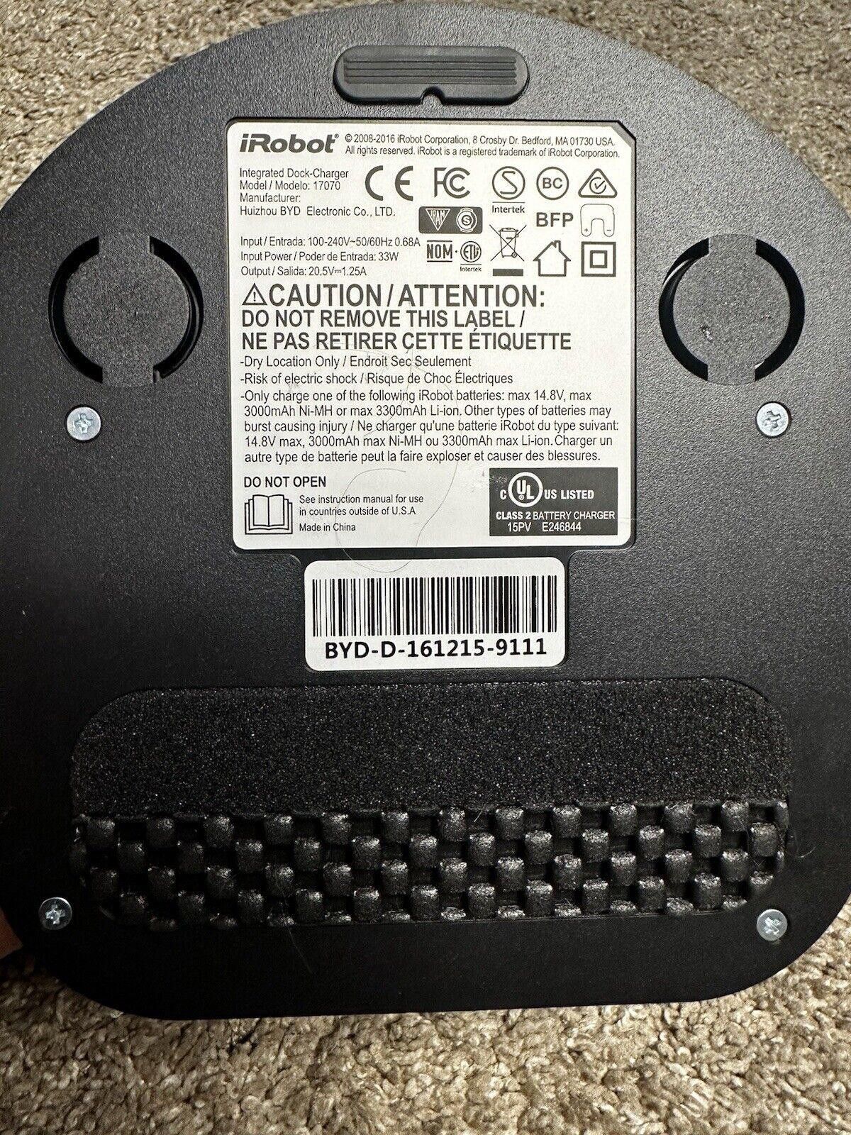 Designer iRobot Roomba Charger Model 17070 Integrated Charging Dock Size ONE SIZE - 3 Thumbnail