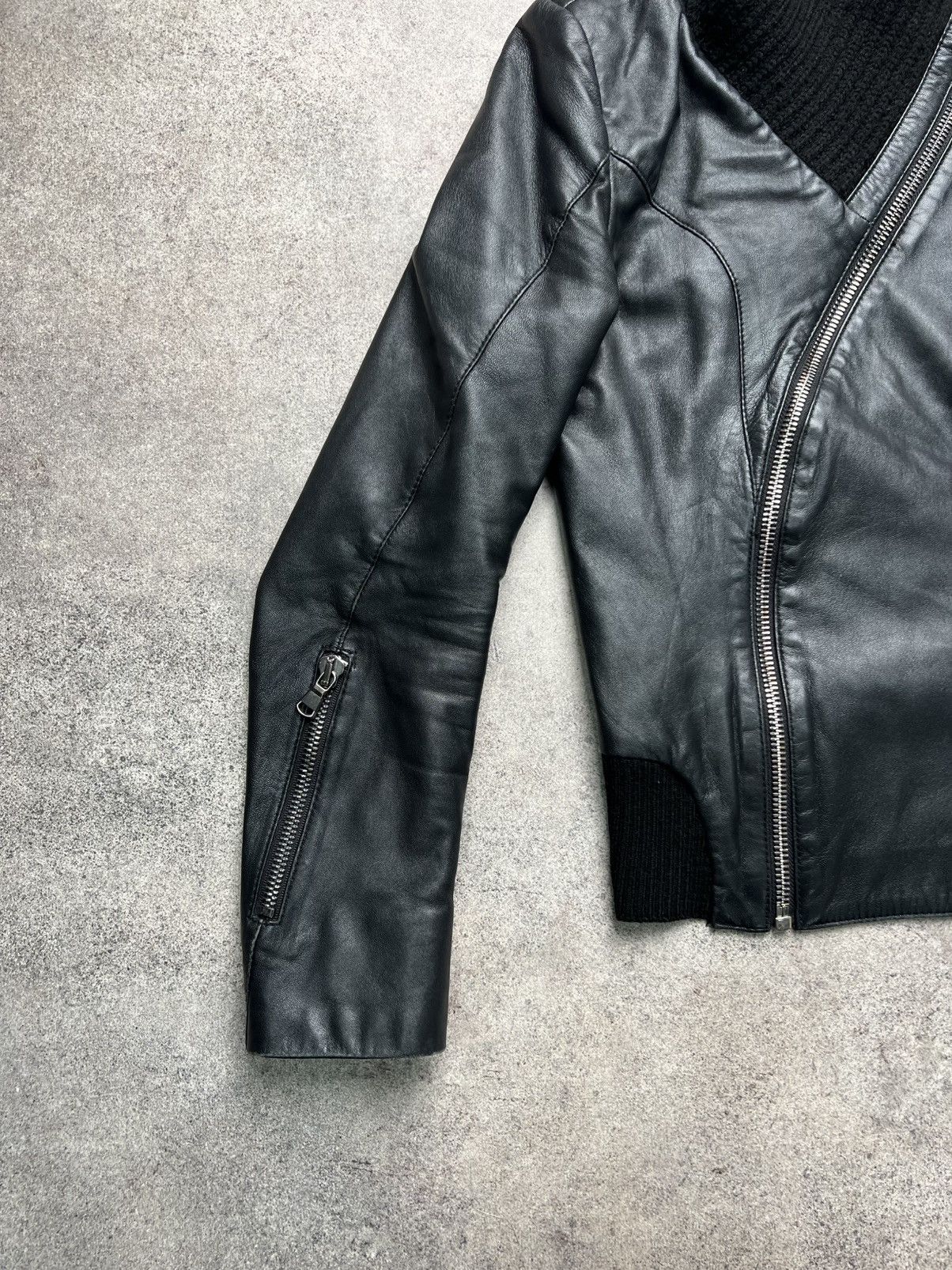 Vintage Vintage gorgeous asymmetrical leather jacket Size XS / US 0-2 / IT 36-38 - 2 Thumbnail