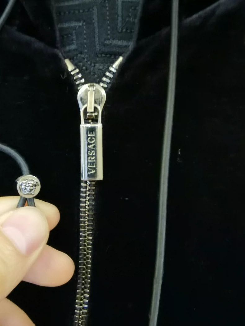 Versace Versace Men's velour hooded casual jacket Size XXL / US 16-18 / IT 52-54 - 3 Thumbnail