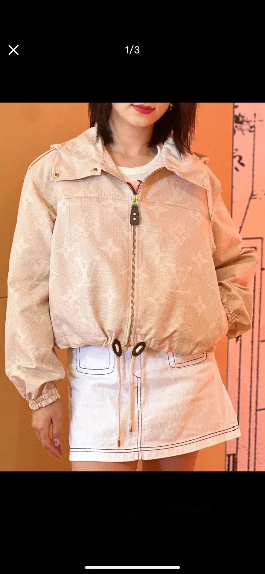 Louis Vuitton LV Full Logo Pink Coat. Size S / US 4 / IT 40 - 3 Thumbnail