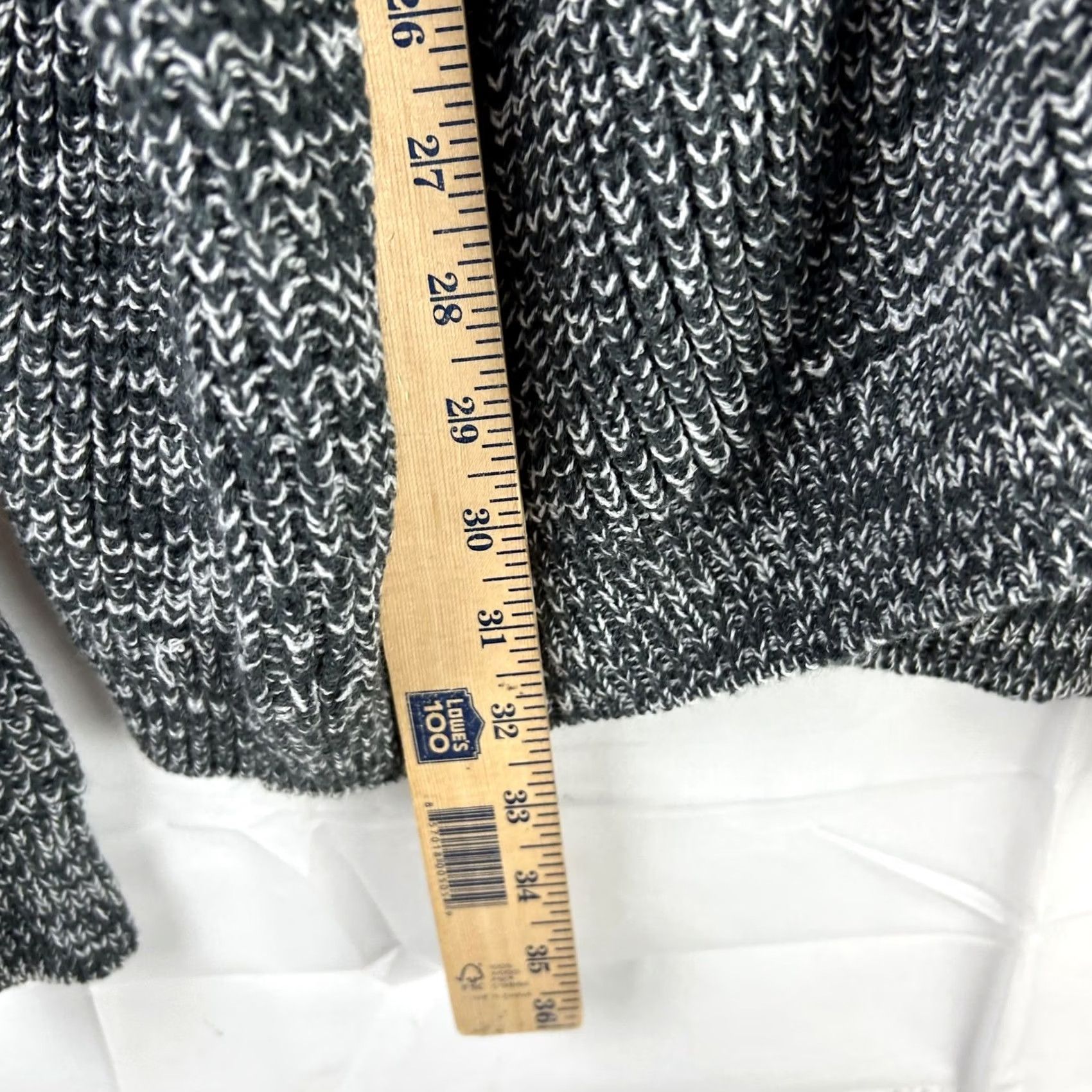 Vintage West Louis Mens L Gray Shawl Collar Cardigan Button Front Knit Heavyweight Oversize Sweater Regular Fit Size US L / EU 52-54 / 3 - 6 Thumbnail