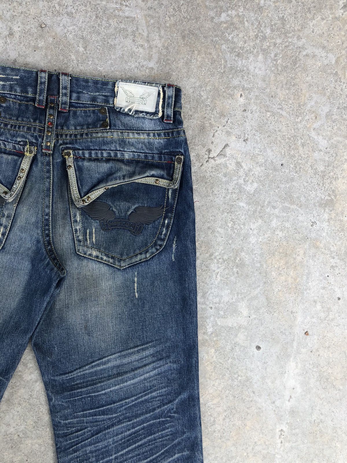Robins Jeans Vintage Robin’s Embroidered Logo Distressed Jeans Size US 32 / EU 48 - 10 Thumbnail
