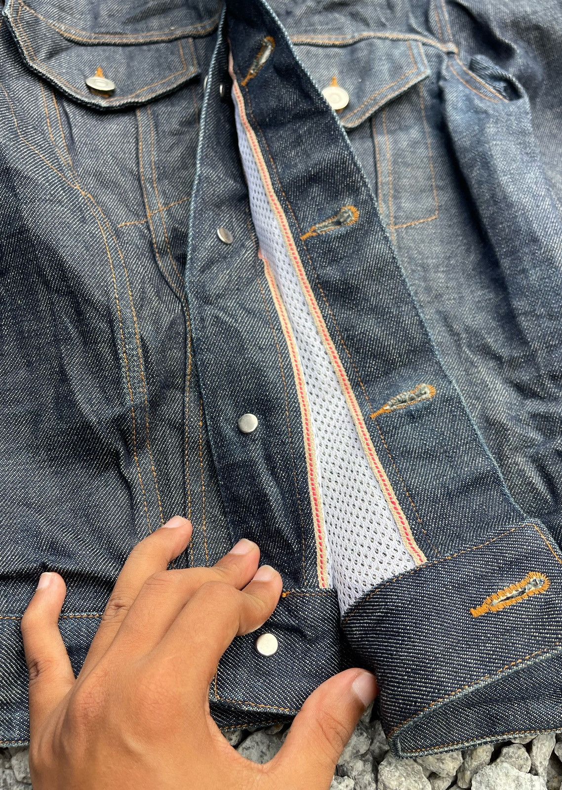 A.P.C. 🔥Vintage A.P.C. Japan Selvedge Denim Trucker Jacket Size US XS / EU 42 / 0 - 12 Thumbnail