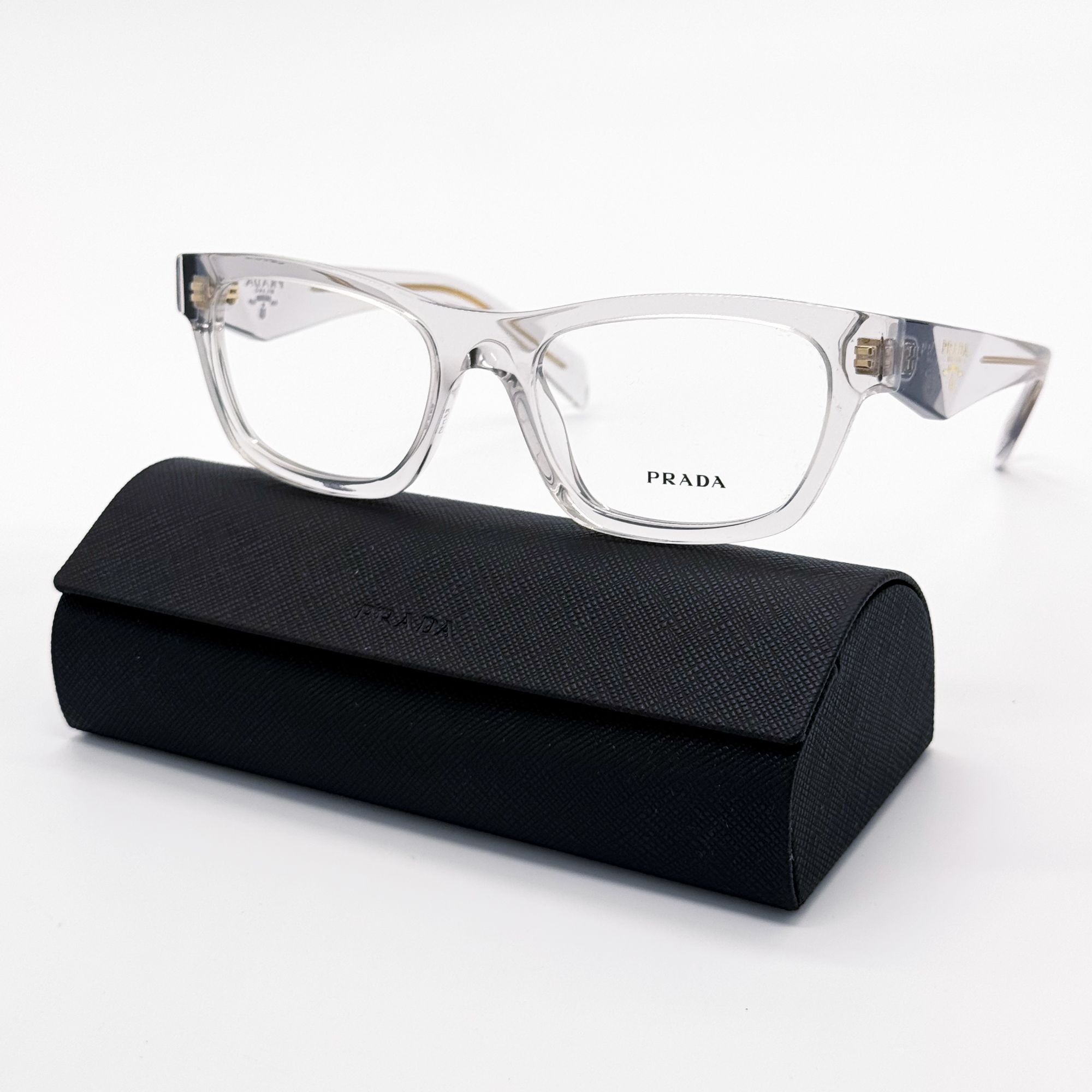 Prada NEW PRADA PRB01V 12R1O1 EYEGLASSES WOMEN TRANSPARENT GRAY Size ONE SIZE - 2 Thumbnail