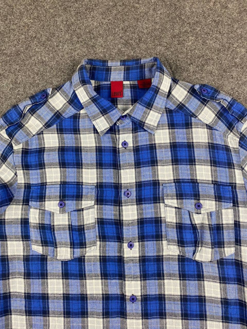 Levi's levis double pocket flannel shirt nice design Size US M / EU 48-50 / 2 - 2 Thumbnail