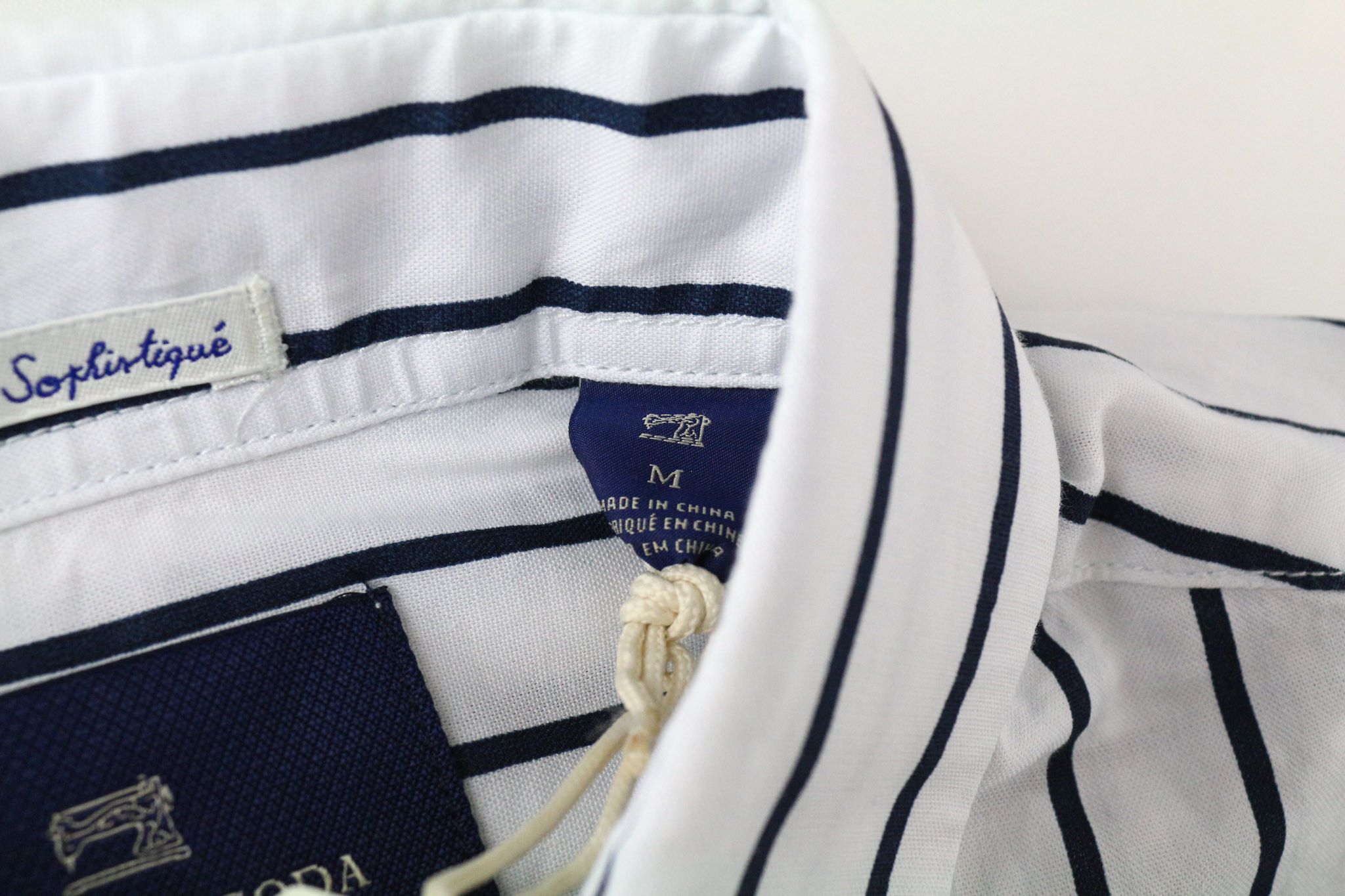 Scotch & Soda AMS COUTURE M Long Fit White Striped Cotton Shirt 75480 Size US M / EU 48-50 / 2 - 6 Thumbnail