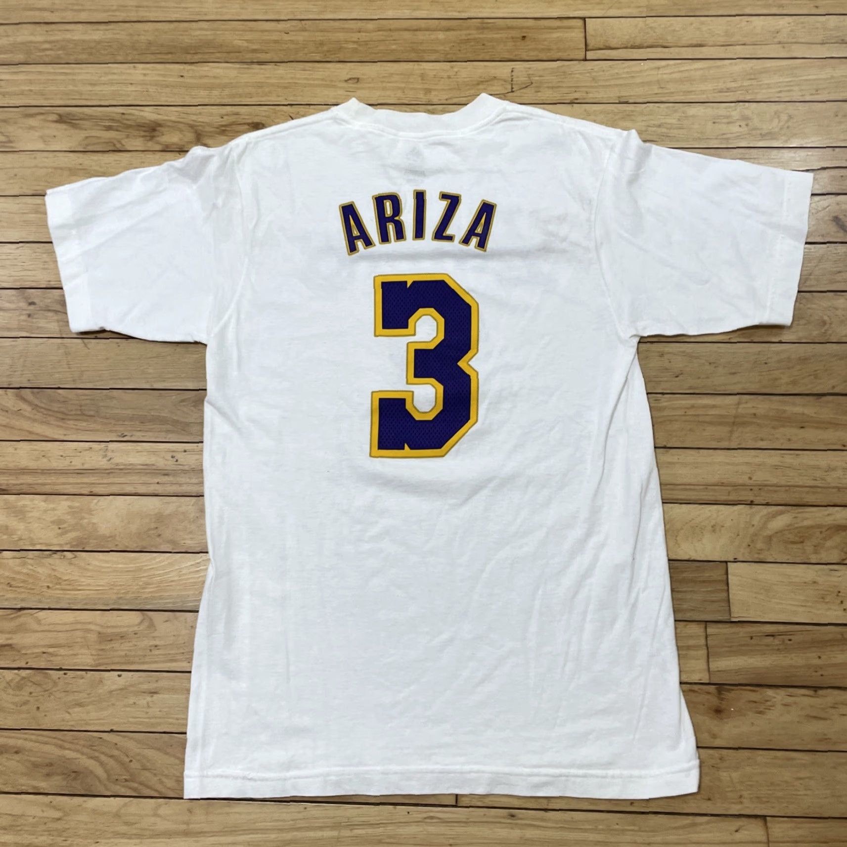 Adidas ADIDAS T Shirt NBA Lakers Trevor Ariza 3 Mens S White LA Purple Gold Basketball Shirt Size US S / EU 44-46 / 1 - 4 Thumbnail