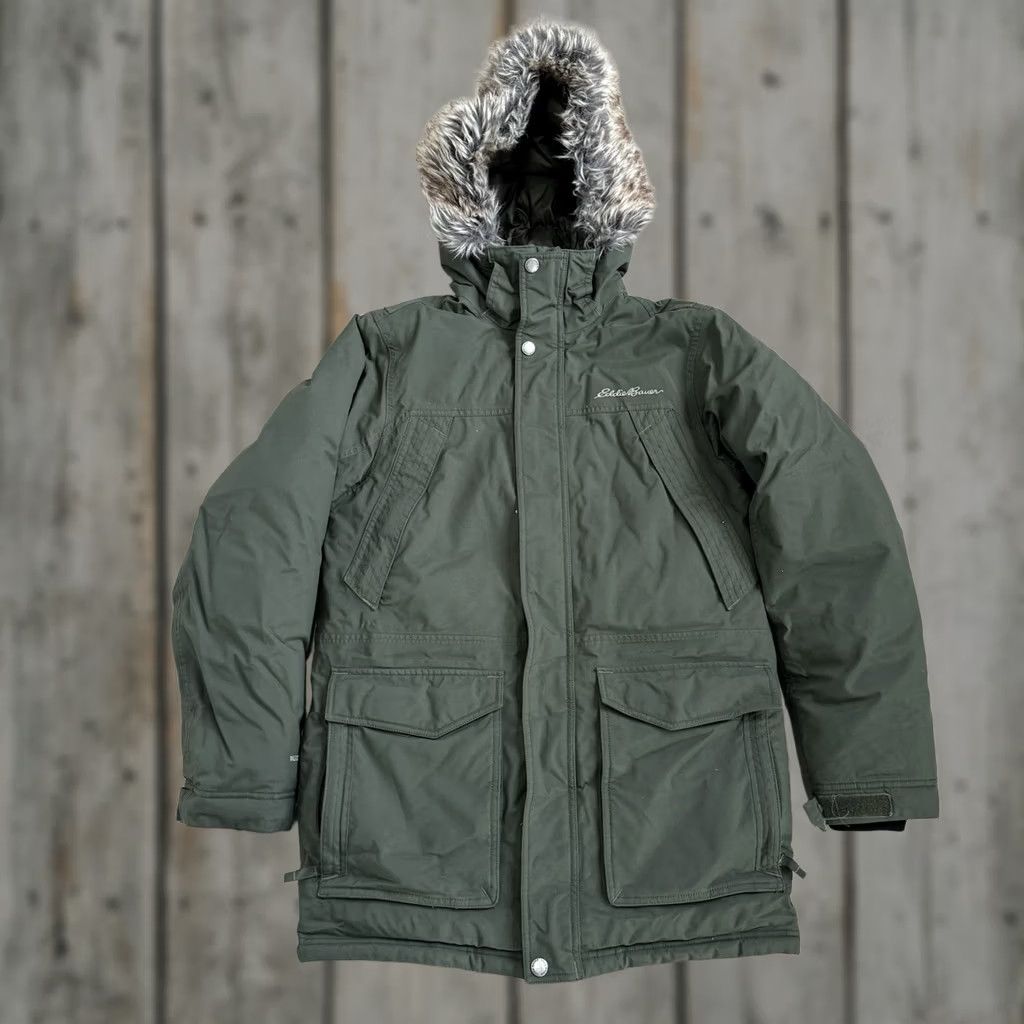 Eddie Bauer Eddie Bauer Parka Men Superior Down Weatheredge Hooded Snap Zipper Green S Parka Size S XS? Size US S / EU 44-46 / 1 - 1 Thumbnail