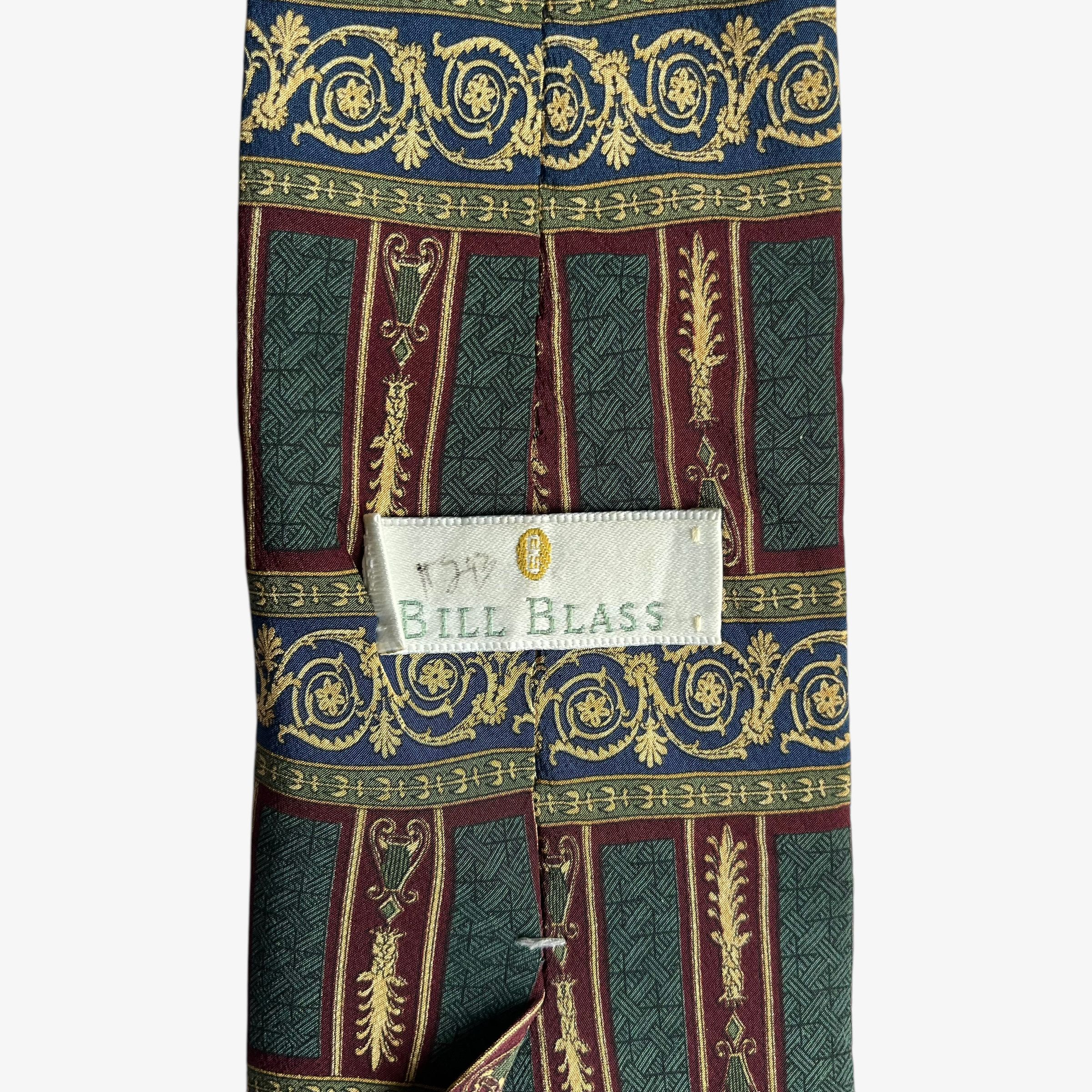 Bill Blass Vintage 90s Bill Blass Abstract Baroque Print Silk Tie Size ONE SIZE - 2 Thumbnail