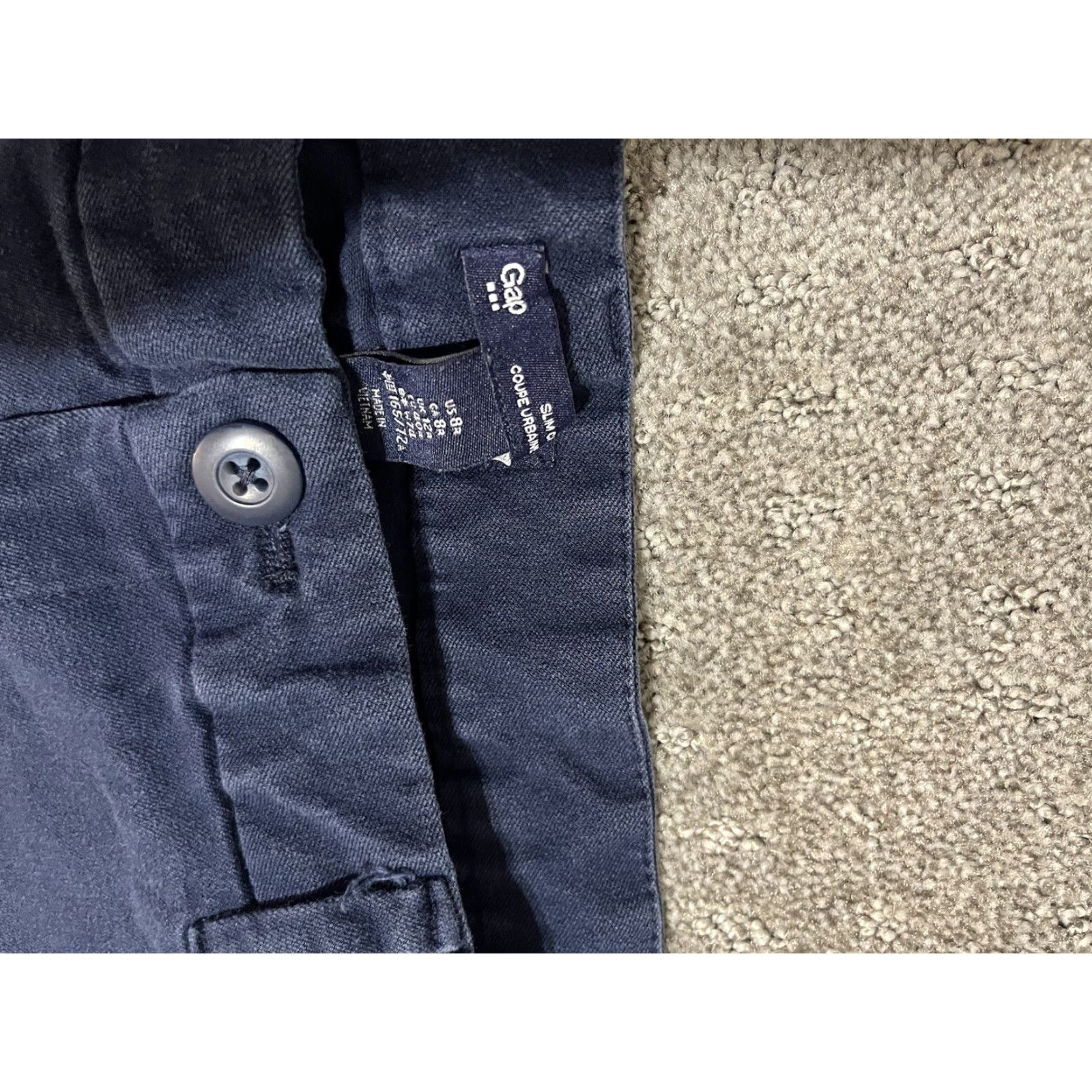 Gap GAP Women's Cropped Pants City Style Slim City Navy Blue 8 Cotton Blend 97% Cotton 3% Spandex Regular Size 30" / US 8 / IT 44 - 5 Thumbnail