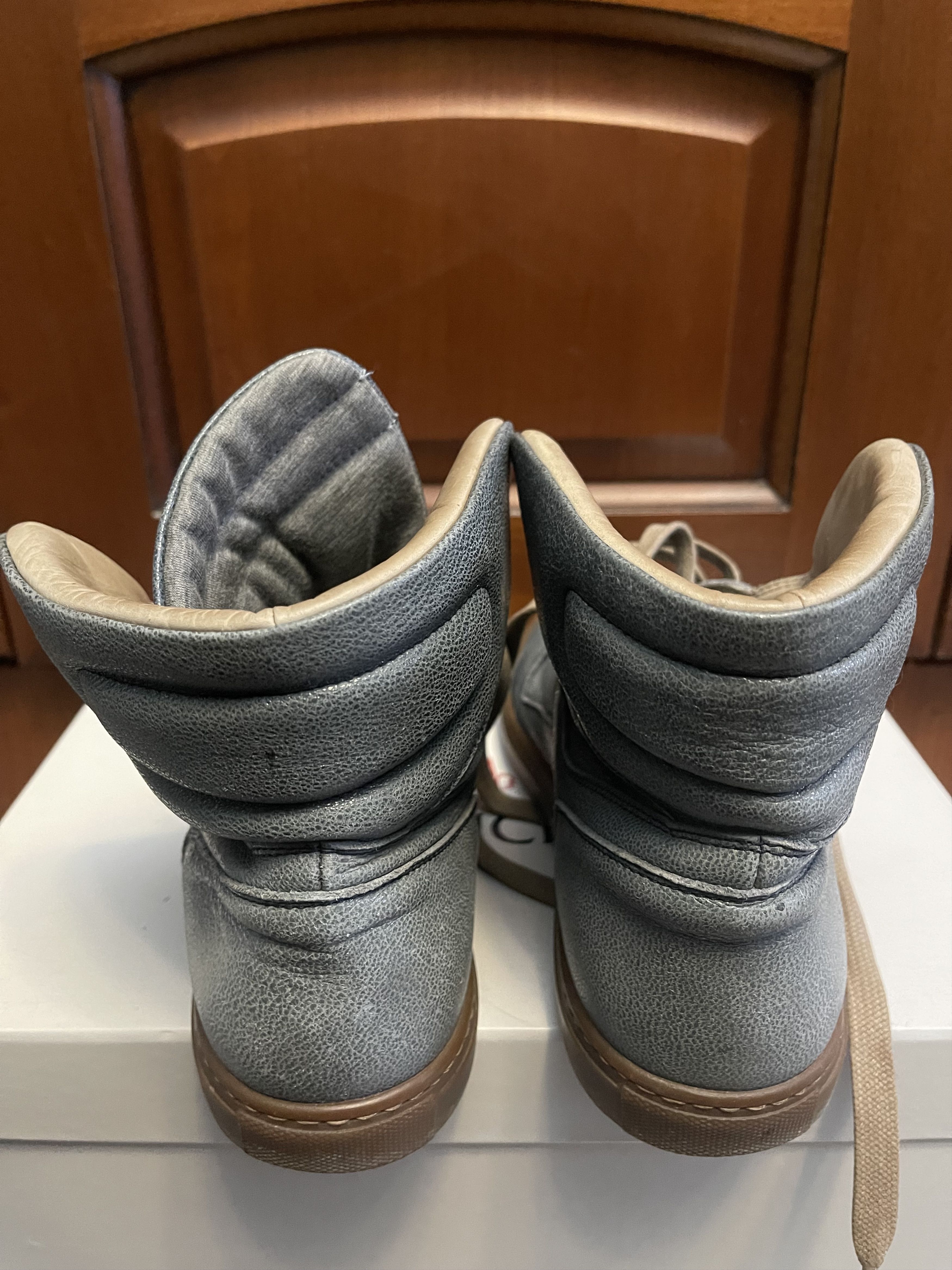Brunello Cucinelli Brunello Cucinelli hi-tops leather shoes Size US 6.5 / EU 39-40 - 8 Thumbnail