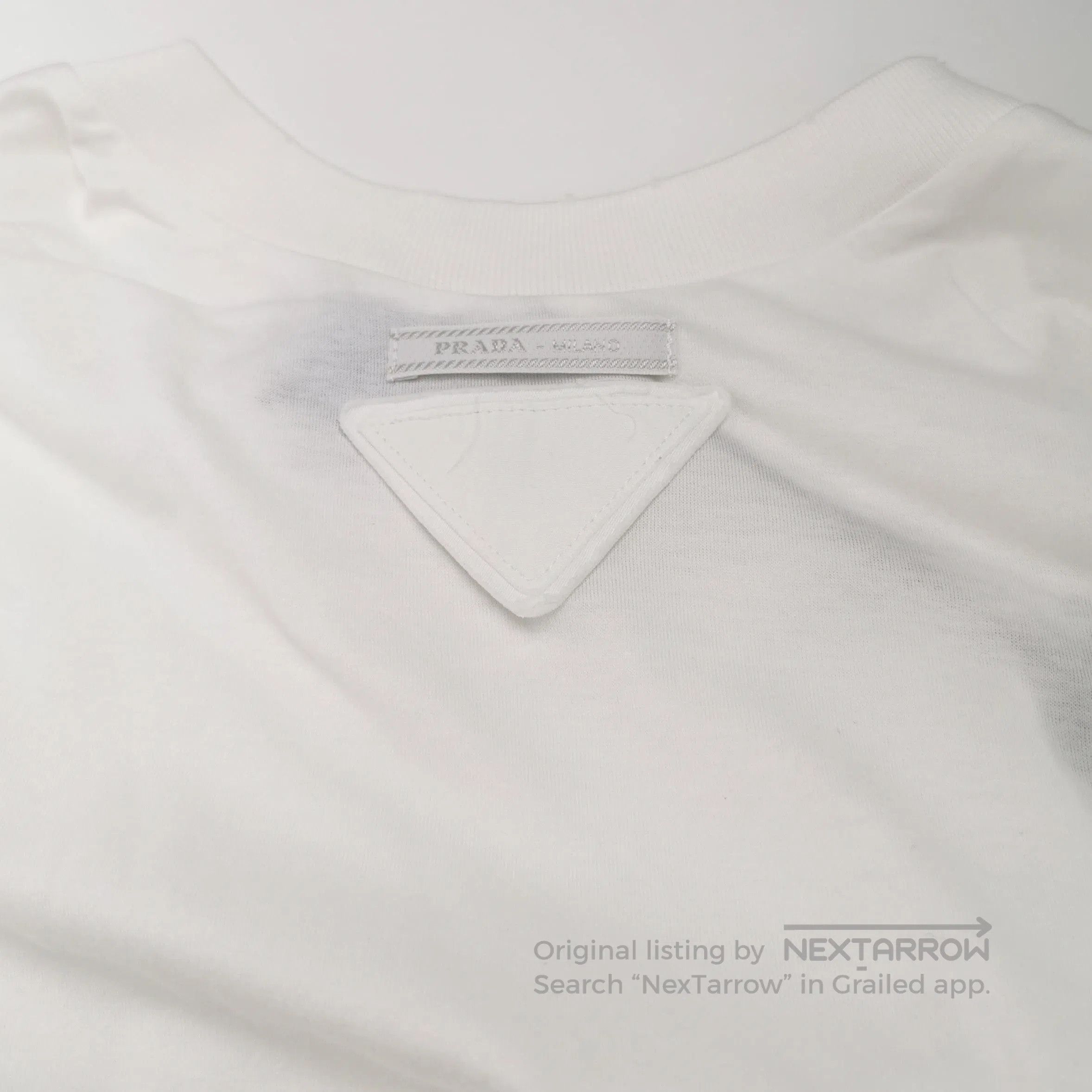 Prada Prada Cotton Logo Round Neck Short Sleeve T. Size M / US 6-8 / IT 42-44 - 3 Thumbnail