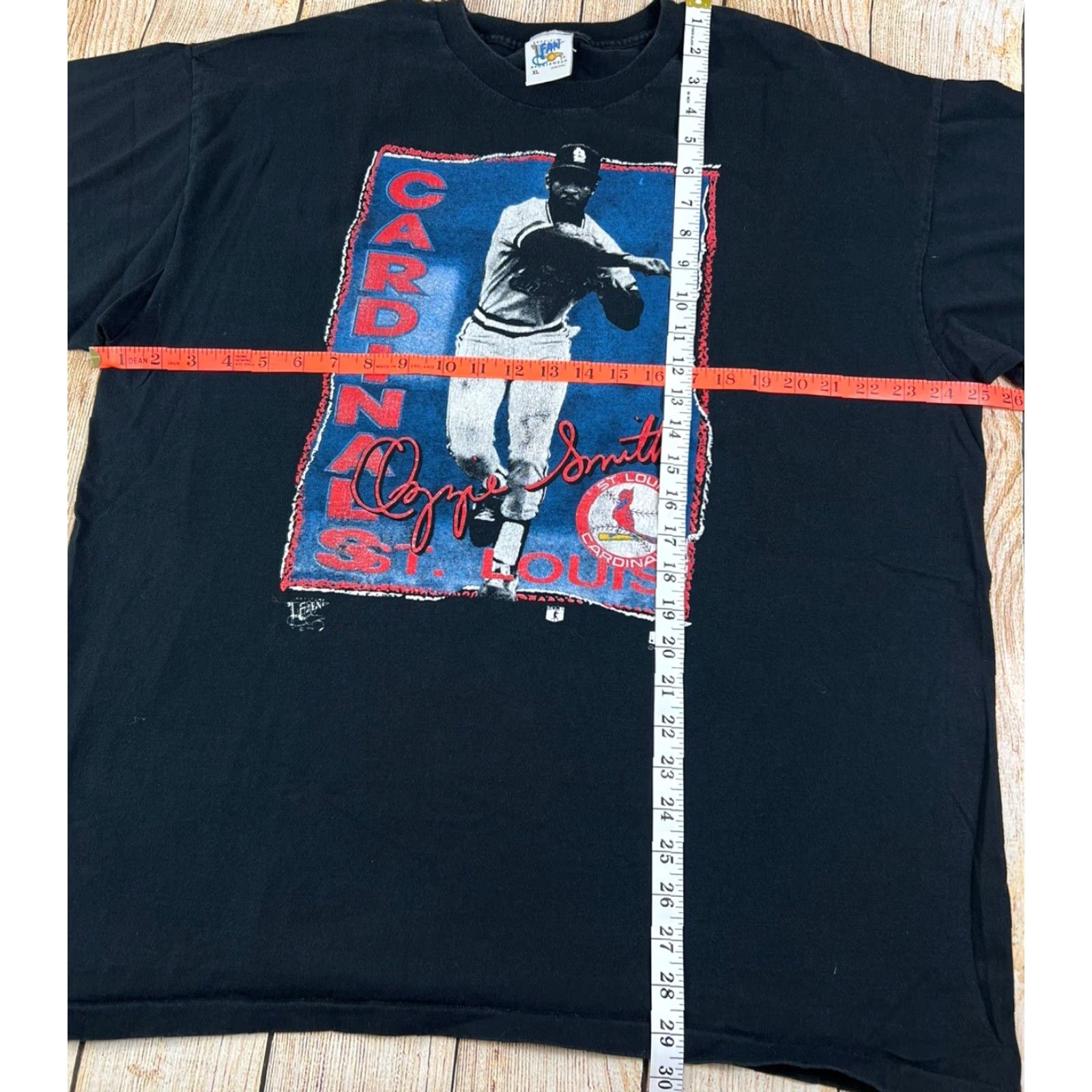 Vintage VINTAGE 90s Ozzie Smith St. Louis Cardinals MLB Baseball Fan T Shirt XL Black Unisex Short Sleeve Graphic Tee Official Fan Sportswear 1990s Size US XL / EU 56 / 4 - 6 Thumbnail