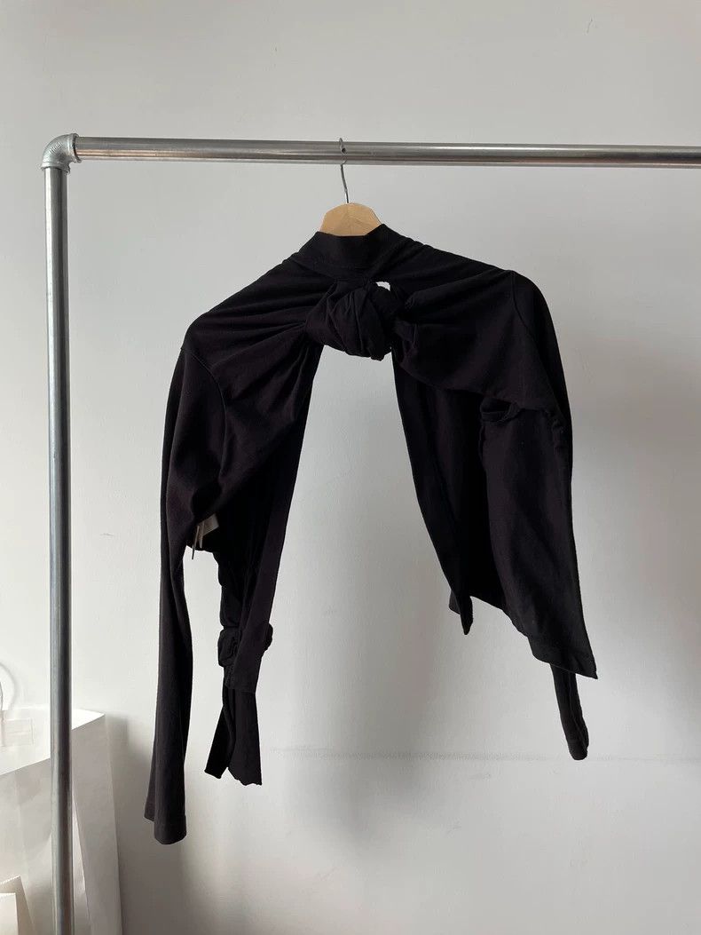 Comme des Garcons Comme des Garcons size F Knotted black cardigan coat Size S / US 4 / IT 40 - 2 Thumbnail