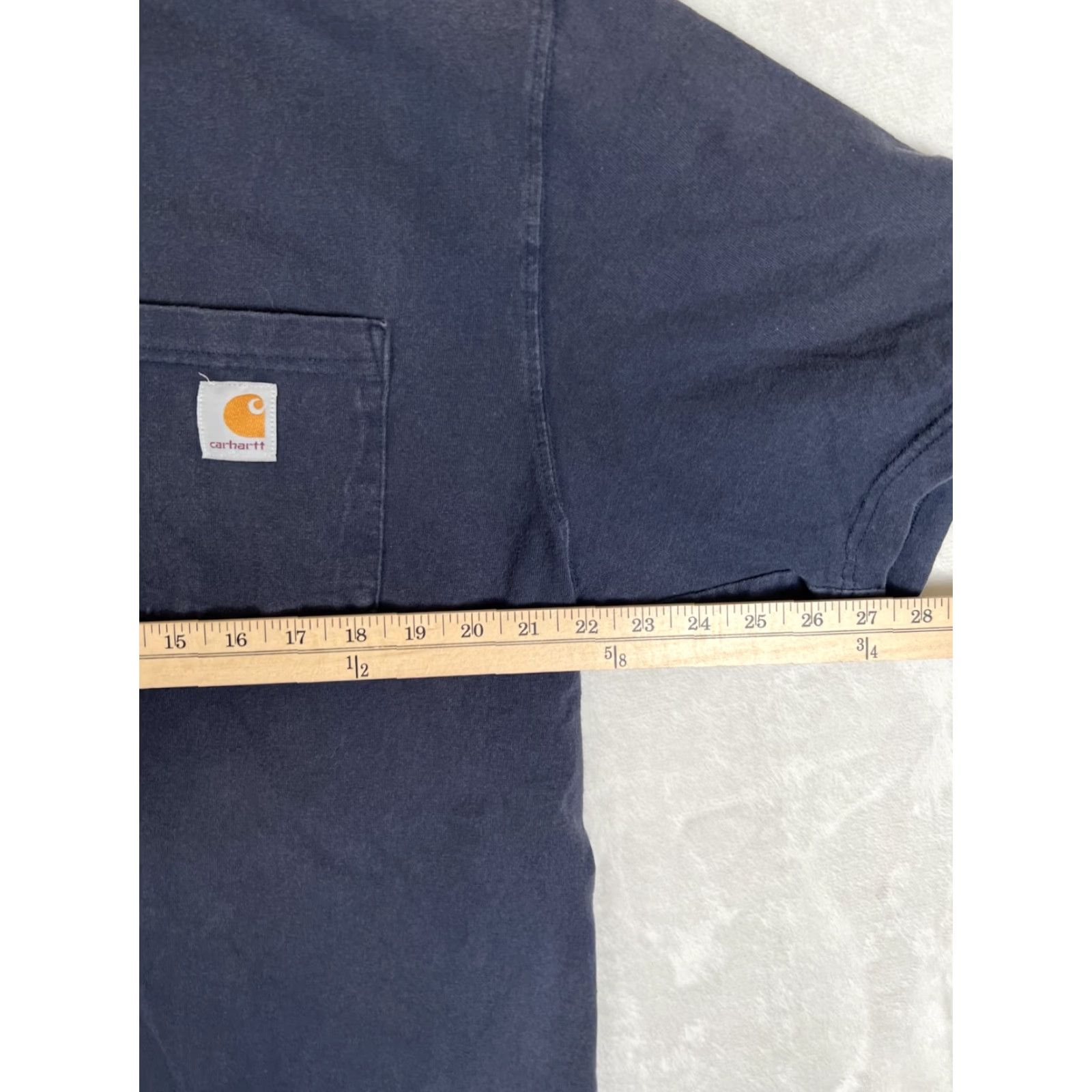 Carhartt VINTAGE Carhartt K87 Blue Pocket Tee T-Shirt LT Large Tall Men’s Crew Neck Short Sleeve Grunge 90s Classic Size US L / EU 52-54 / 3 - 4 Thumbnail