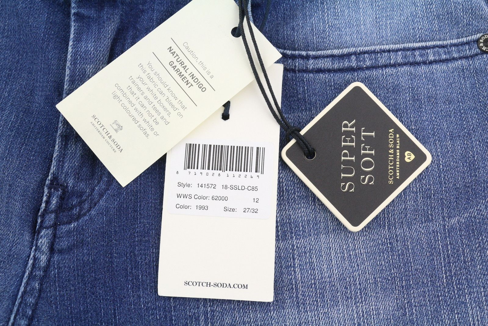 Scotch & Soda LA BOHEMIENNE W27/L32 Faded Mid Rise Skinny Jeans 89096 Size 27" / US 4 / IT 40 - 10 Thumbnail