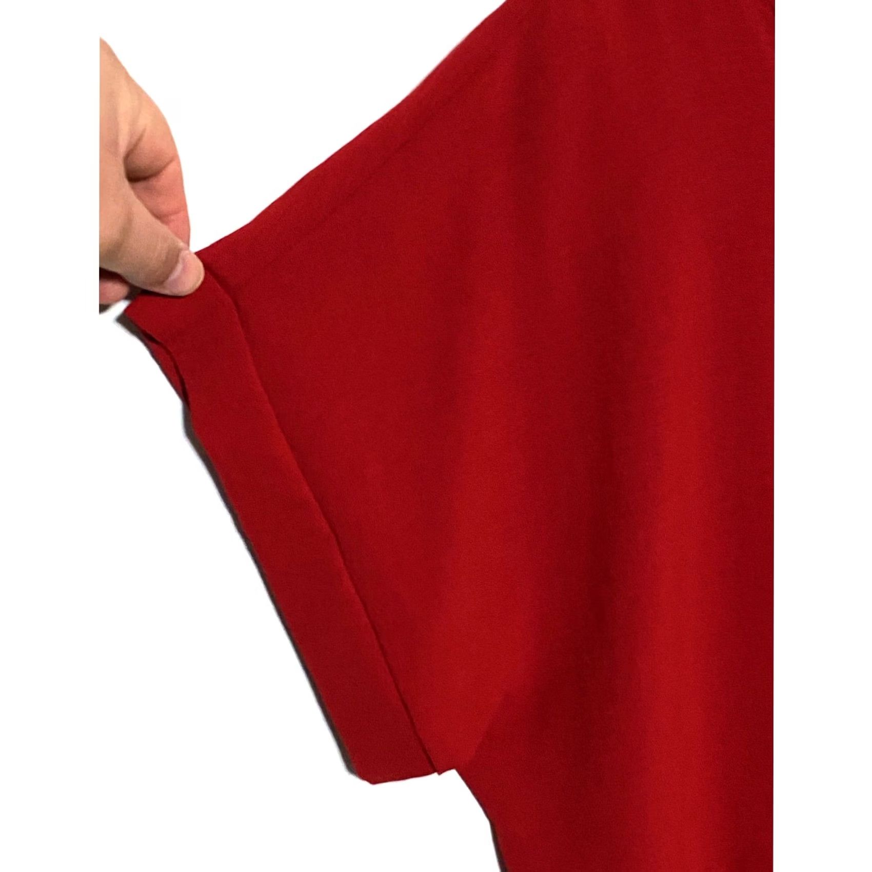 Vintage ee:some Red Blouse Top Dolman Sleeve Ruffle Hem Womens Medium Polyester Shirt Womens Medium Blouse Red Dolman Sleeve Ruffle Hem Tee? Size M / US 6-8 / IT 42-44 - 2 Thumbnail