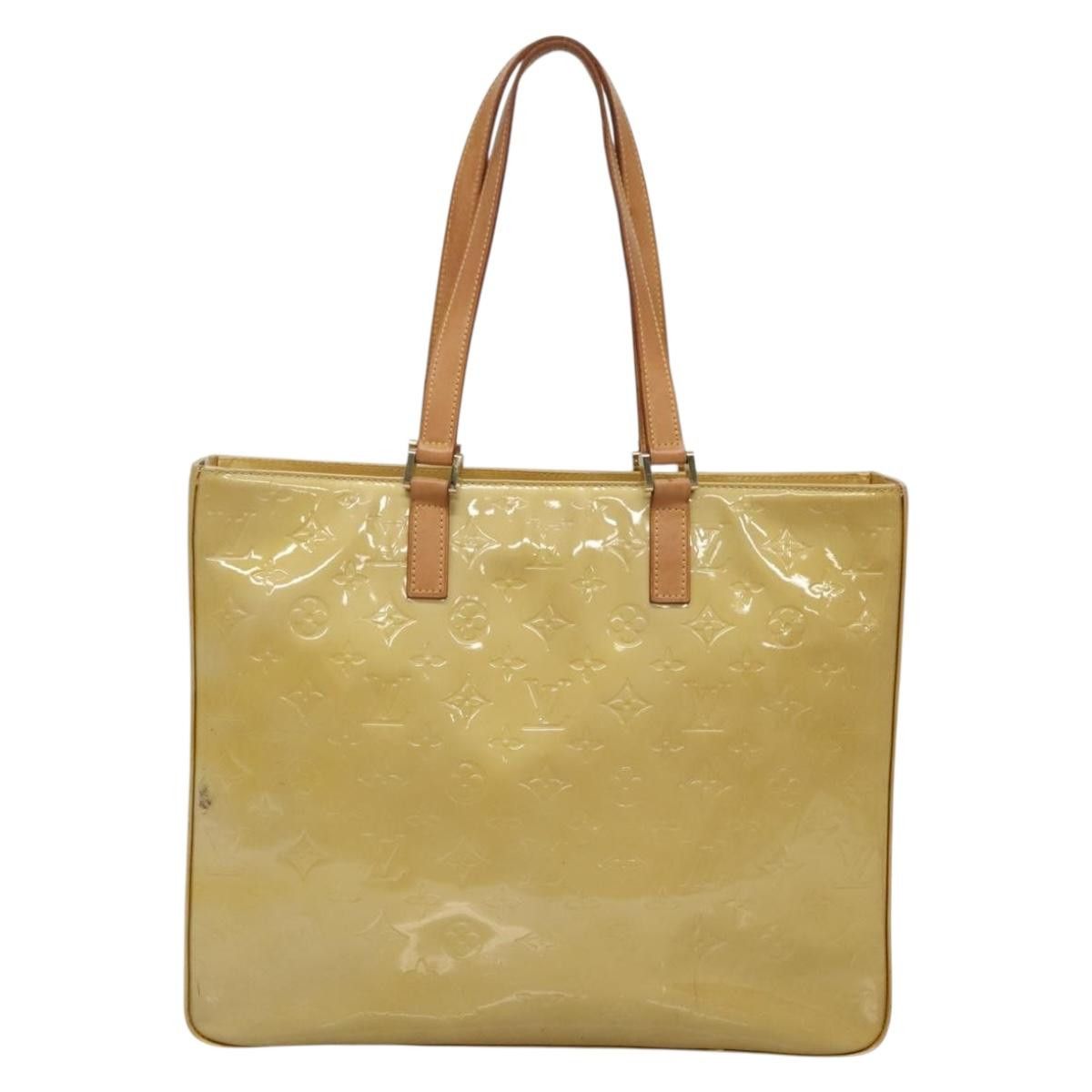 Louis Vuitton LOUIS VUITTON Monogram Vernis Columbus Tote Bag Beige M91023 Size ONE SIZE - 3 Thumbnail