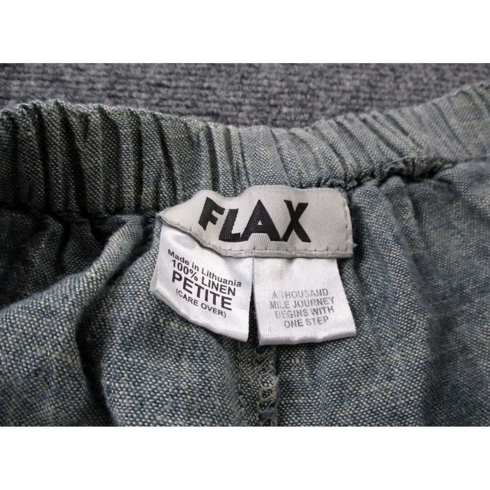 FLAX FLAX Linen Joggers Womens XS Petite Green Blue Wide-Leg Lightweight Pockets Yoga Running Knit Pants Size 26" / US 2 / IT 38 - 7 Thumbnail