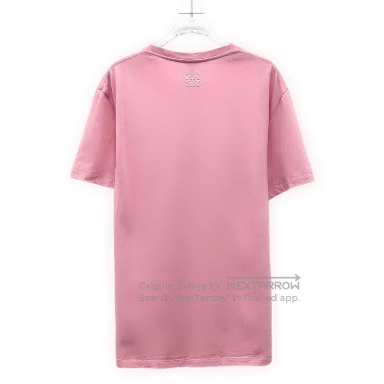 Loewe Loewe Pink rabbit letter embroidered cotton round neck sho Size S / US 4 / IT 40 - 2 Thumbnail