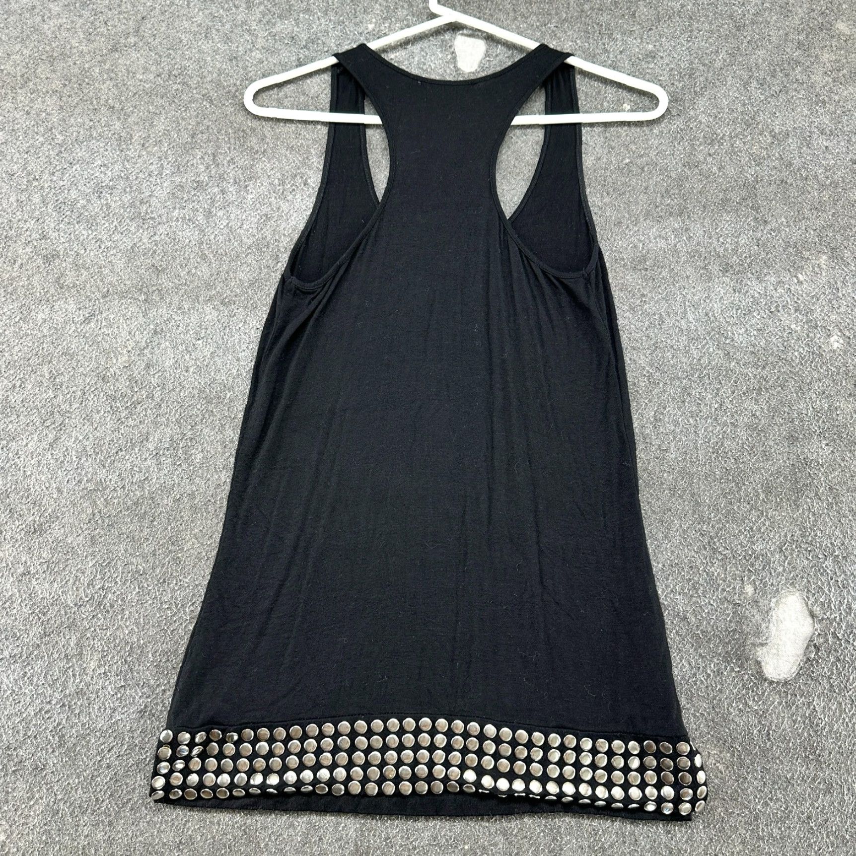 Rains VINTAGE Rain Tank Womens M Black Rhinestone Studded Sleeveless Racerback 90s Outdoor Rain Shirt Logo Y2K Size M / US 6-8 / IT 42-44 - 3 Thumbnail