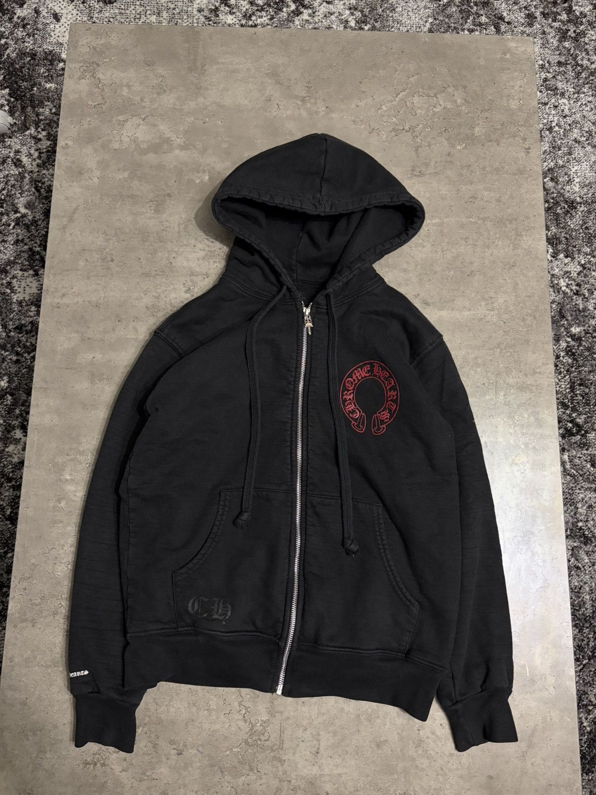 Chrome Hearts Chrome Heart Dagger Red Hoodie Zip | Grailed