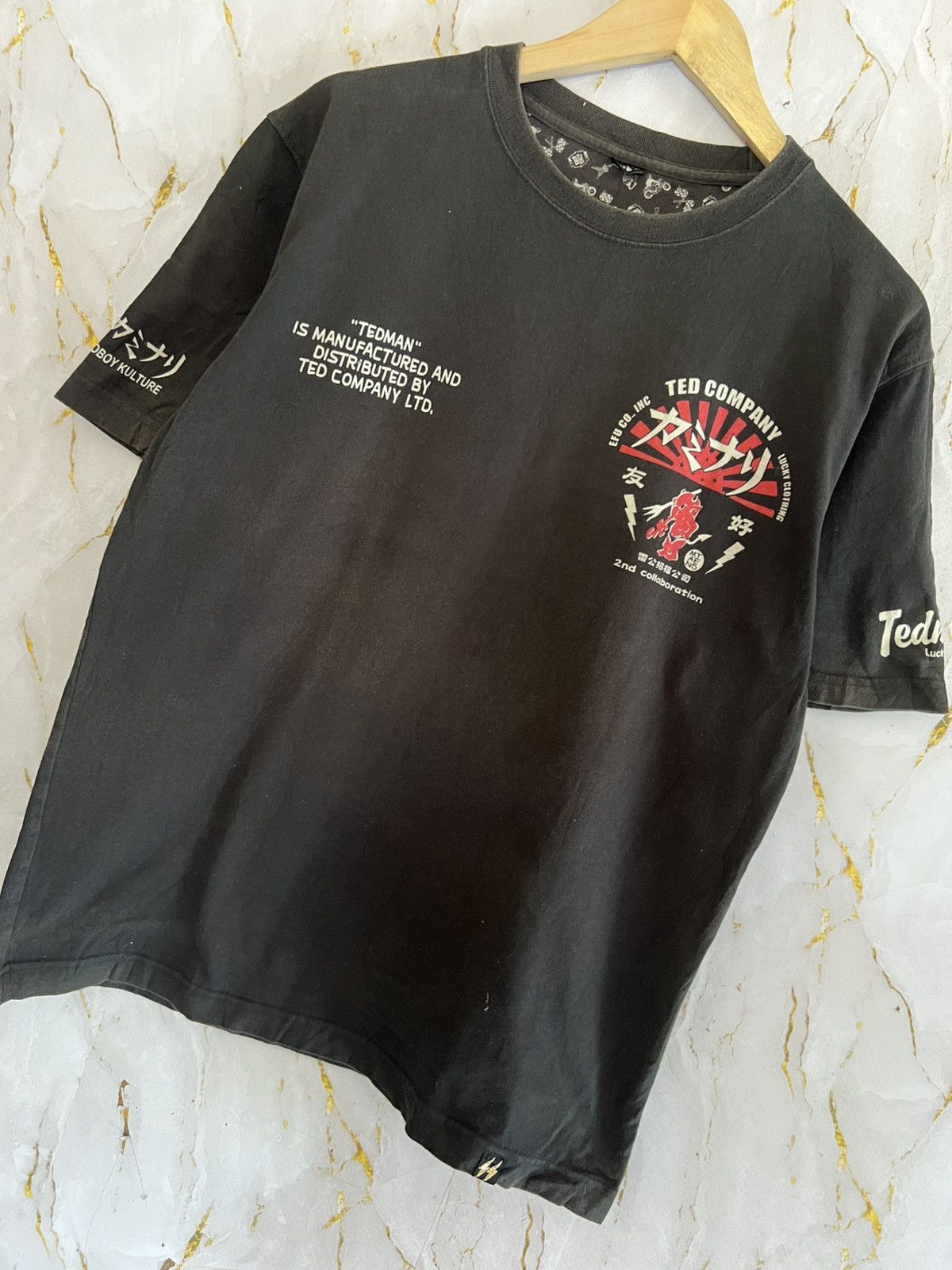 Japanese Brand Tedman Japan T-Shirt – Lucky Red Devil Graphic Streetwear Size US M / EU 48-50 / 2 - 5 Thumbnail
