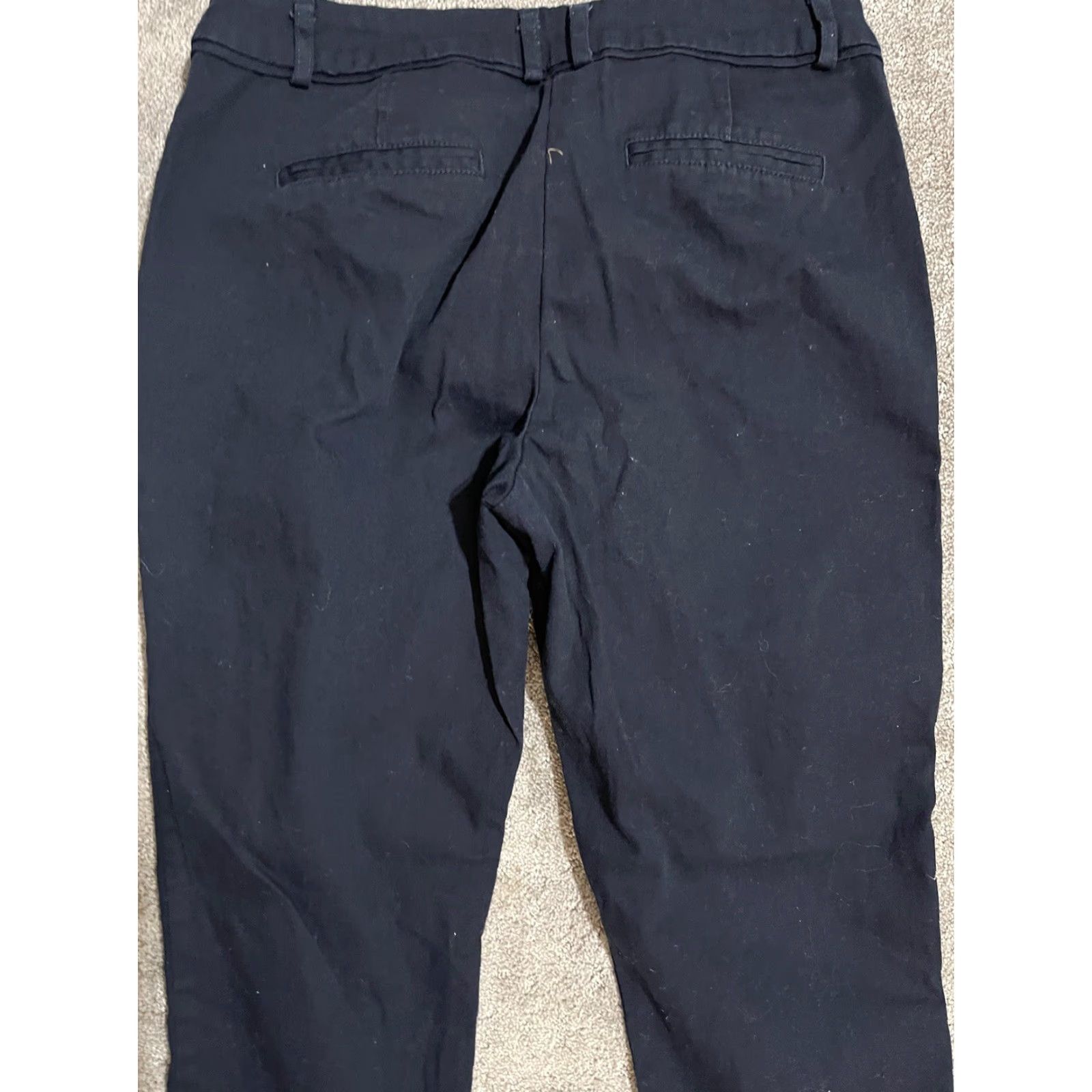 Vintage Wallis Black Ankle Pants 8 Women's Office Stretch Zipper Trousers Size 30" / US 8 / IT 44 - 4 Thumbnail