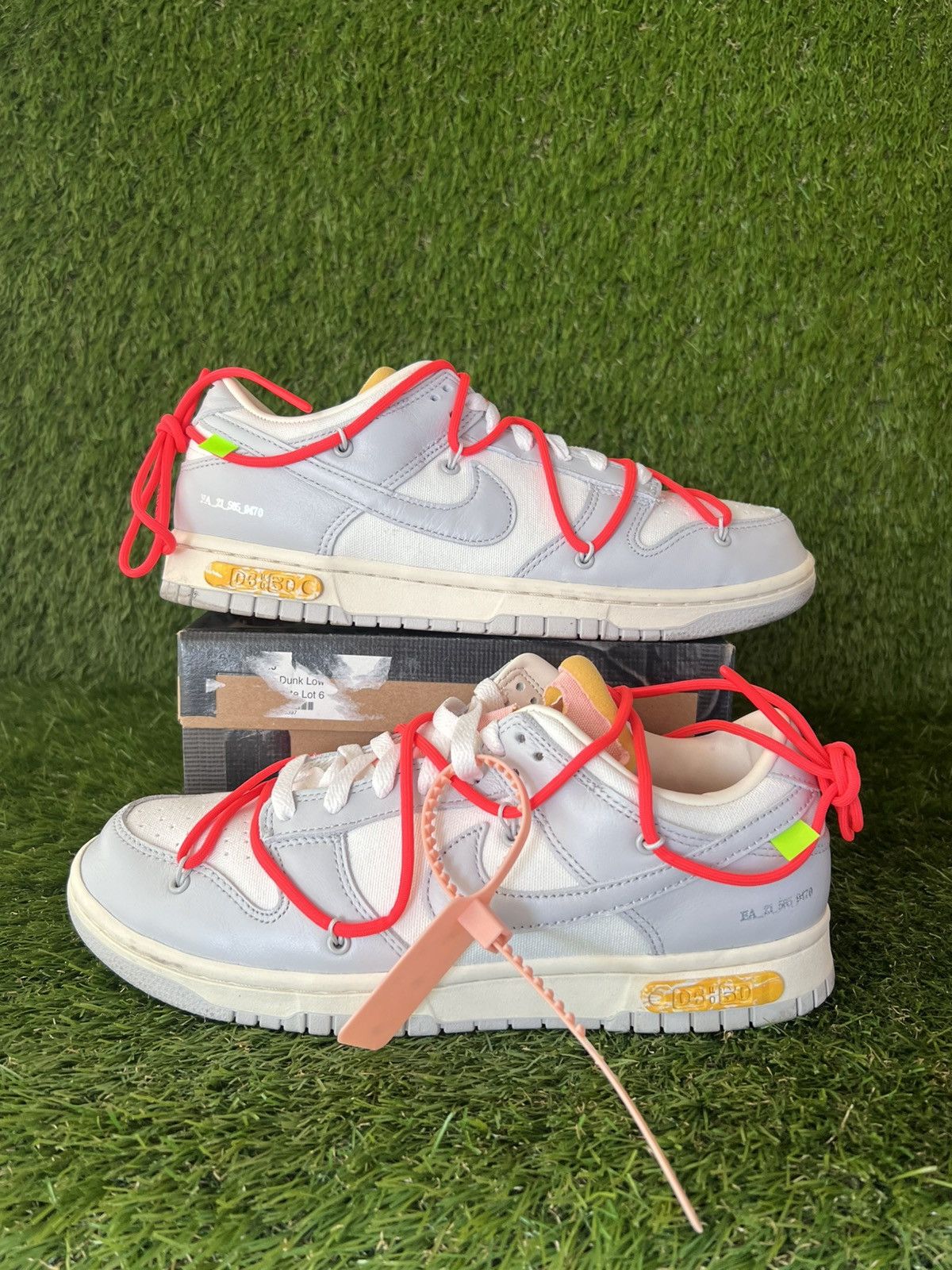 Nike × Off-White Nike Dunk Low Off-White Lot 6 Size US 9.5 / EU 42-43 - 1 Thumbnail