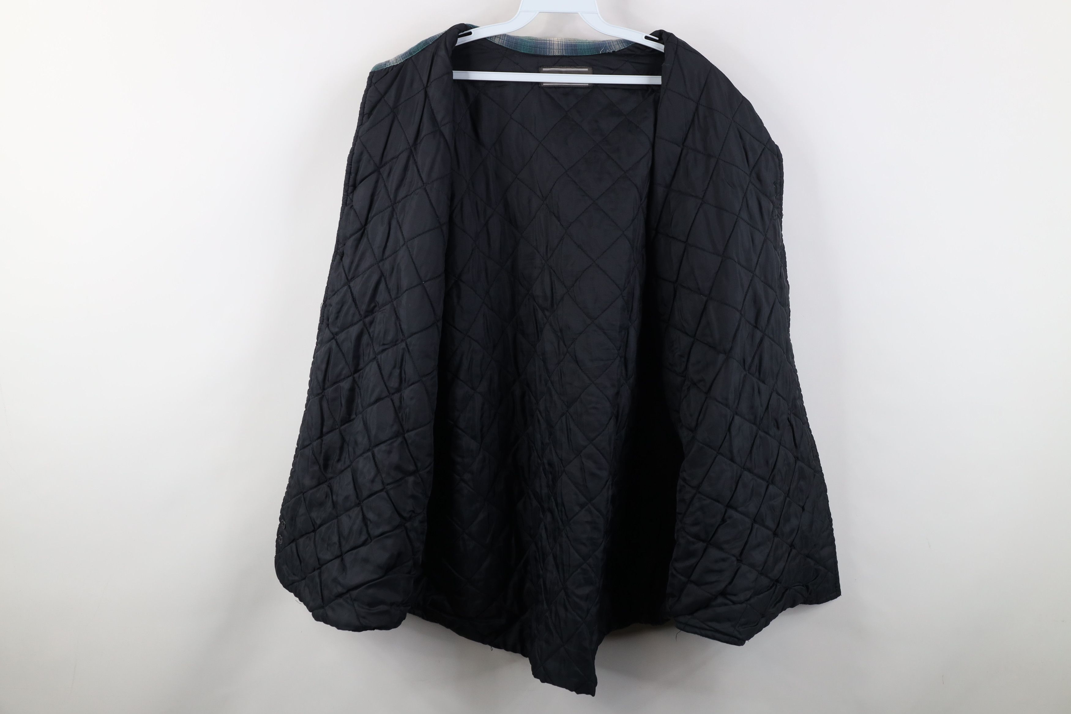 Vintage Vintage 90s Streetwear Quilted Flannel Shirt Jacket Plaid Size US XXL / EU 58 / 5 - 12 Thumbnail