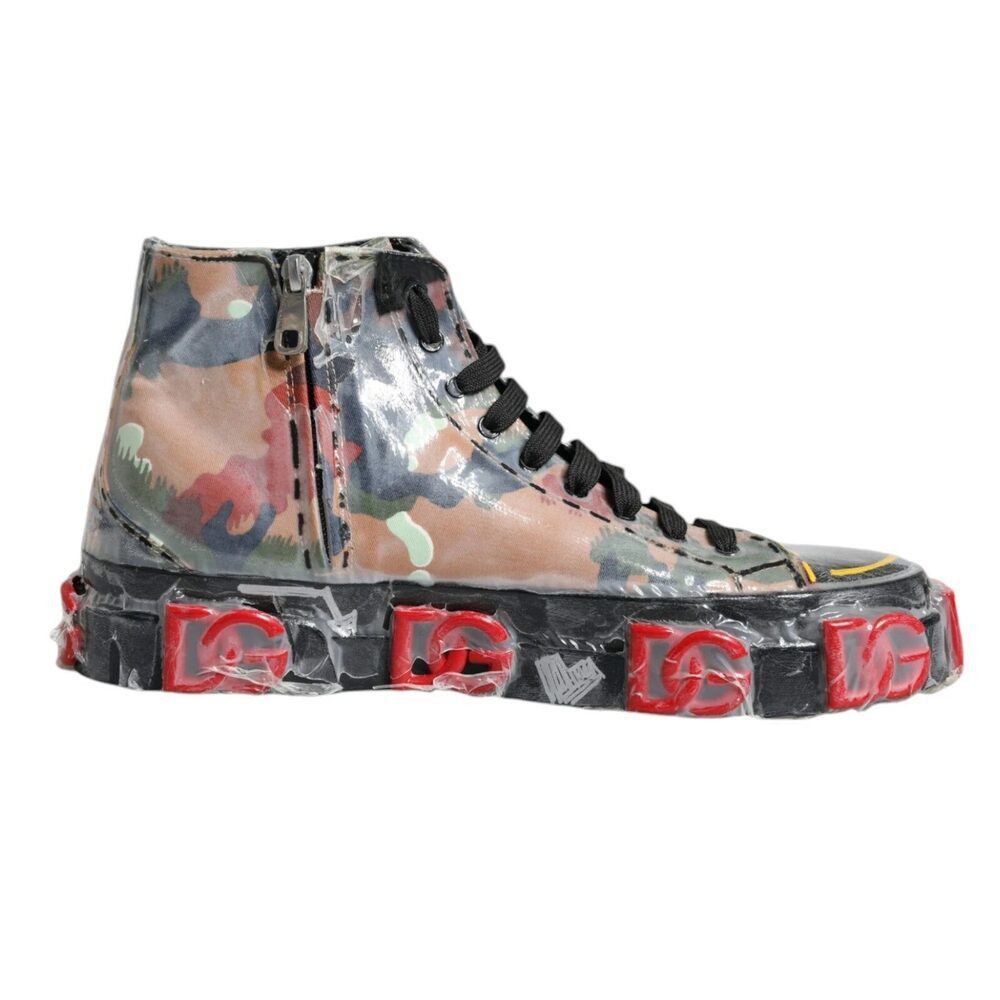 Dolce & Gabbana Dolce & Gabbana Multicolor Camouflage High Top Sneakers Shoe Size US 11 / EU 44 - 2 Thumbnail