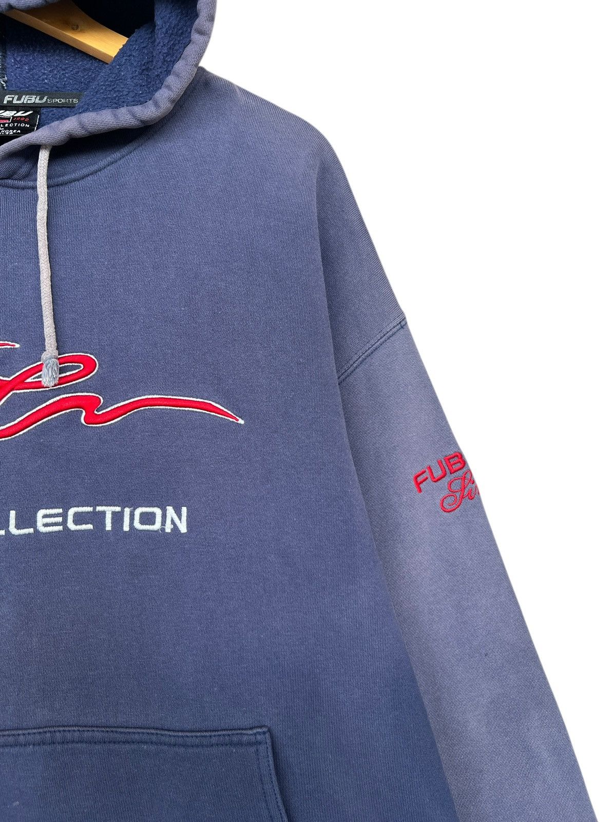 Fubu Vintage Y2K Fubu Embroidered Logo Sunfaded Baggy Hoodie Size US XL / EU 56 / 4 - 4 Thumbnail