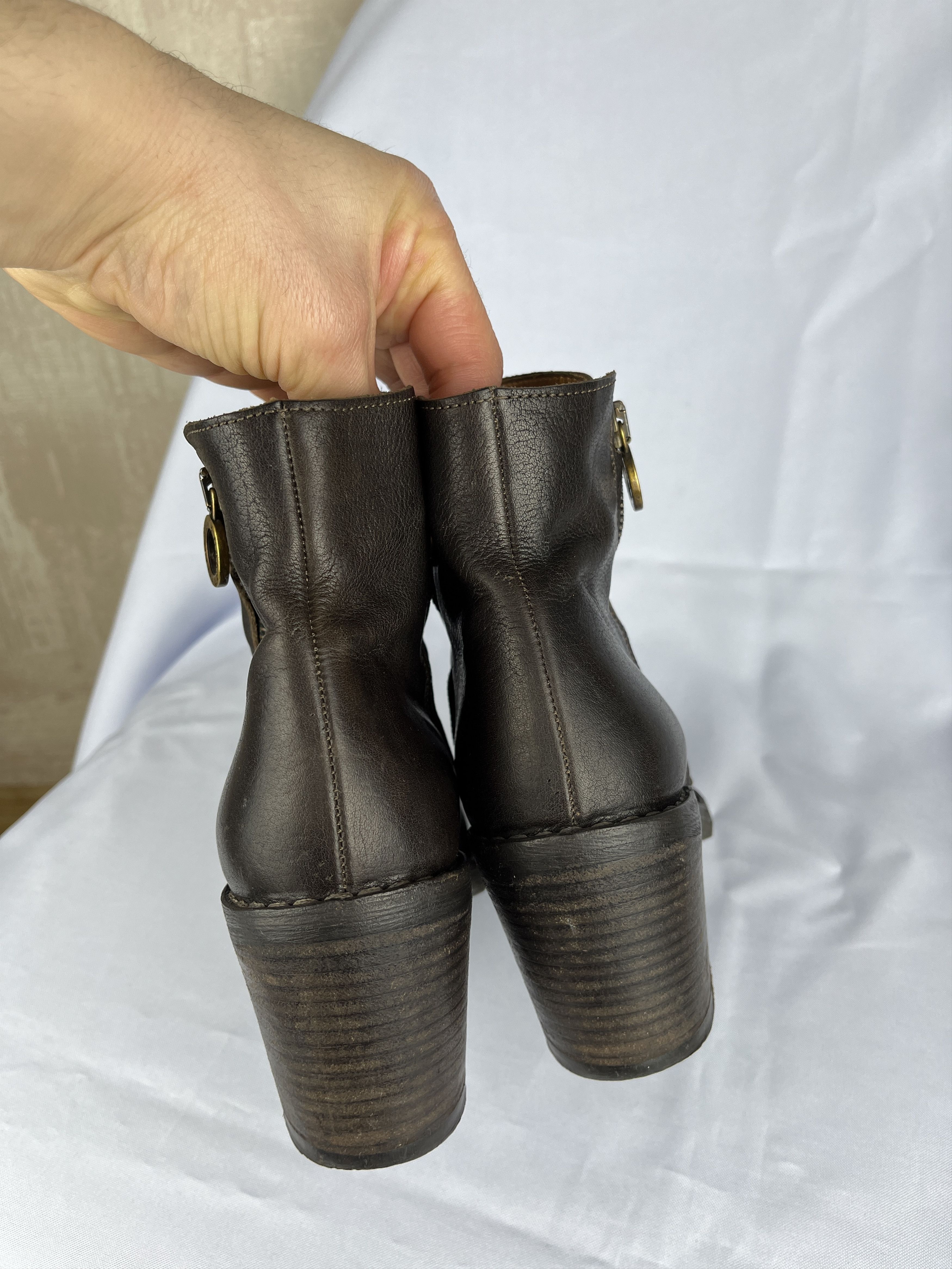 Fiorentini + Baker Zip Ankle Leather Boots EU 37 US 7 Womenswear