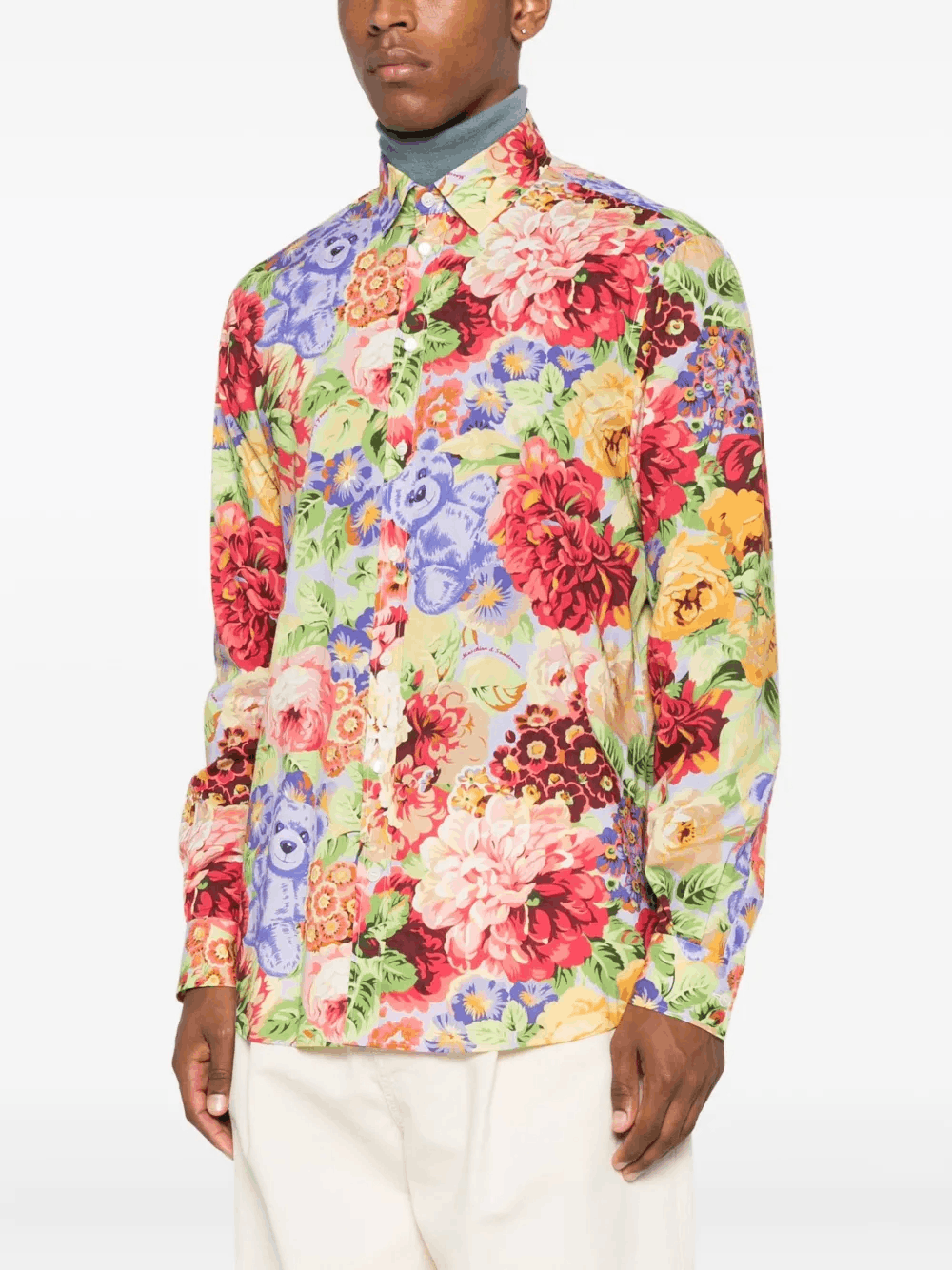 Other Men’s Red Floral-Teddy Print Shirt Size US M / EU 48-50 / 2 - 3 Thumbnail